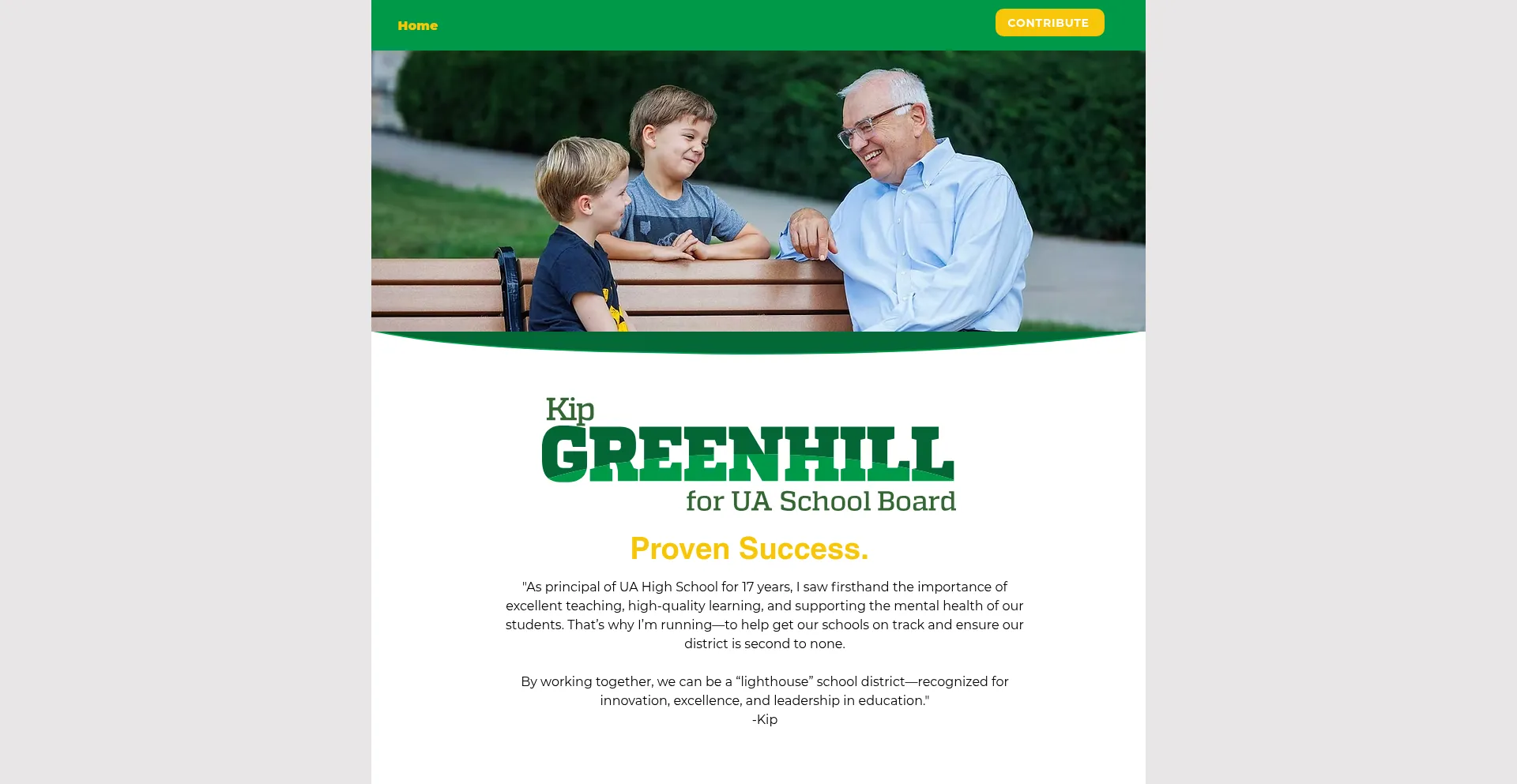 Website screenshot of Kipgreenhill.com