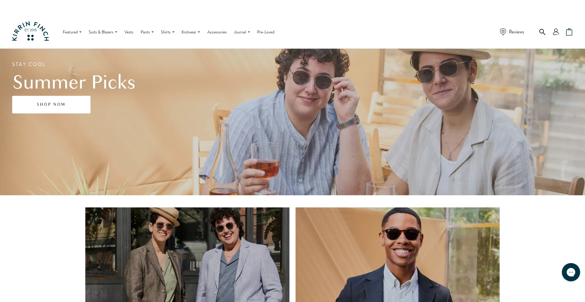 Website screenshot of Kirrinfinch.com