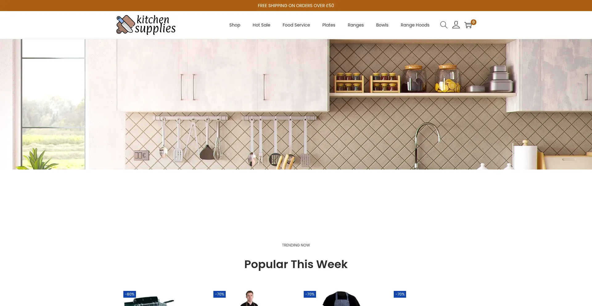 Website screenshot of Kitchen-supplies-uk.com