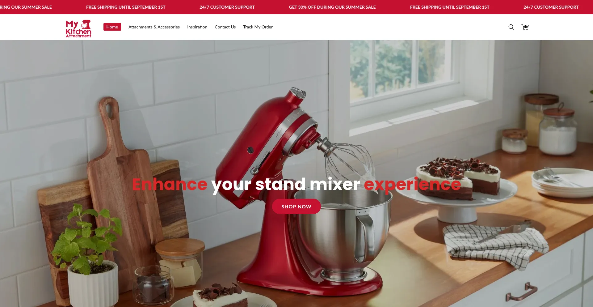 Website screenshot of Kitchenatt.com