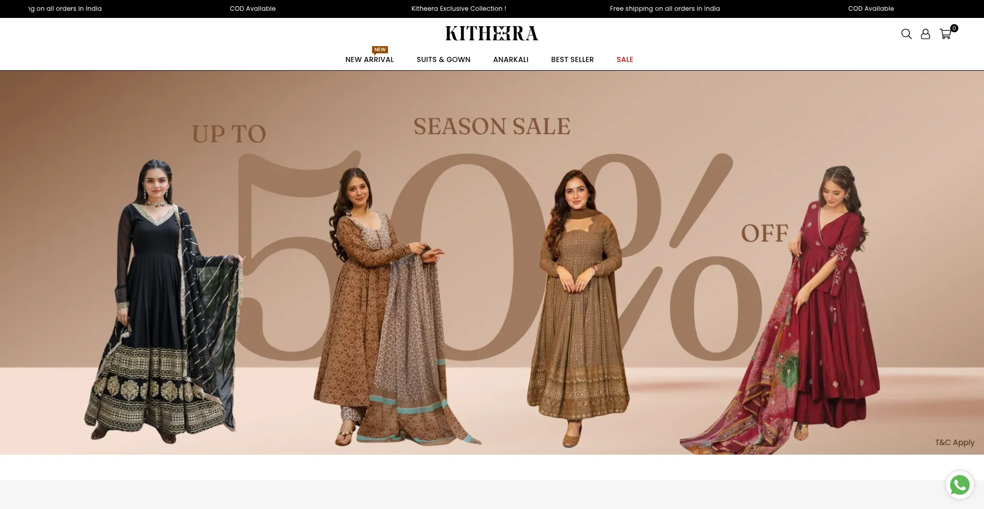 Website screenshot of Kitheera.com