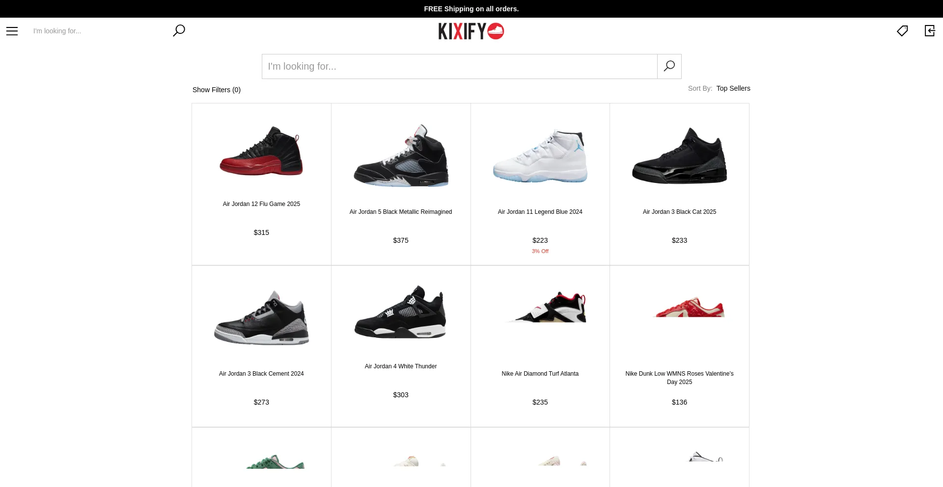 Website screenshot of Kixify.com
