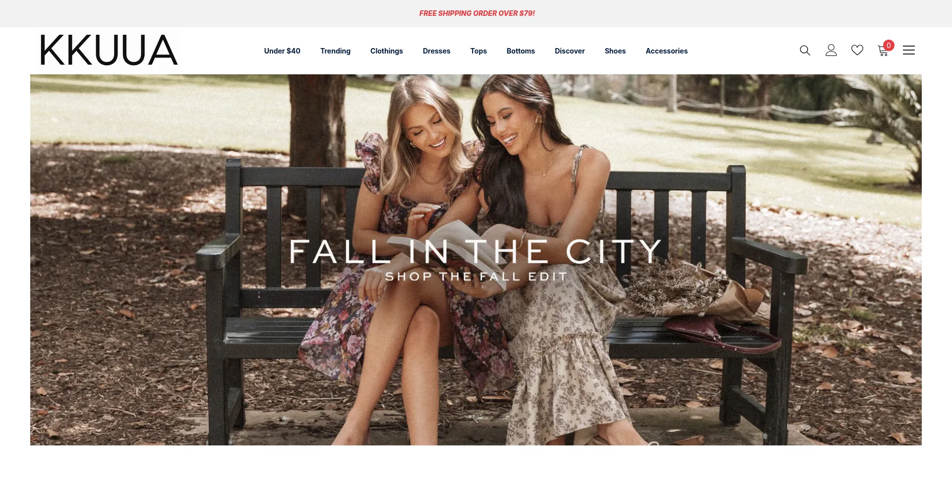 Website screenshot of Kkuua.com