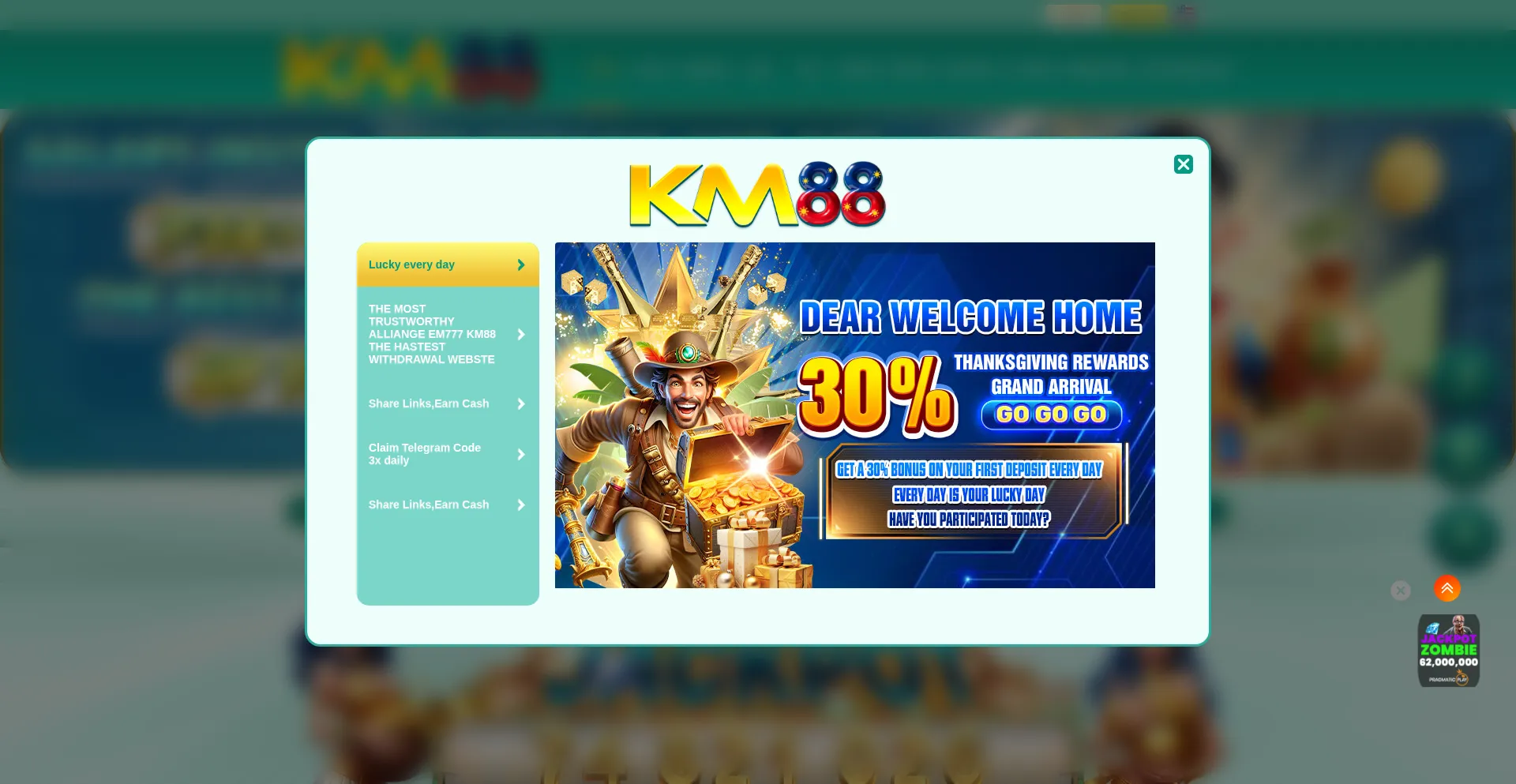 Website screenshot of Km88a5.vip