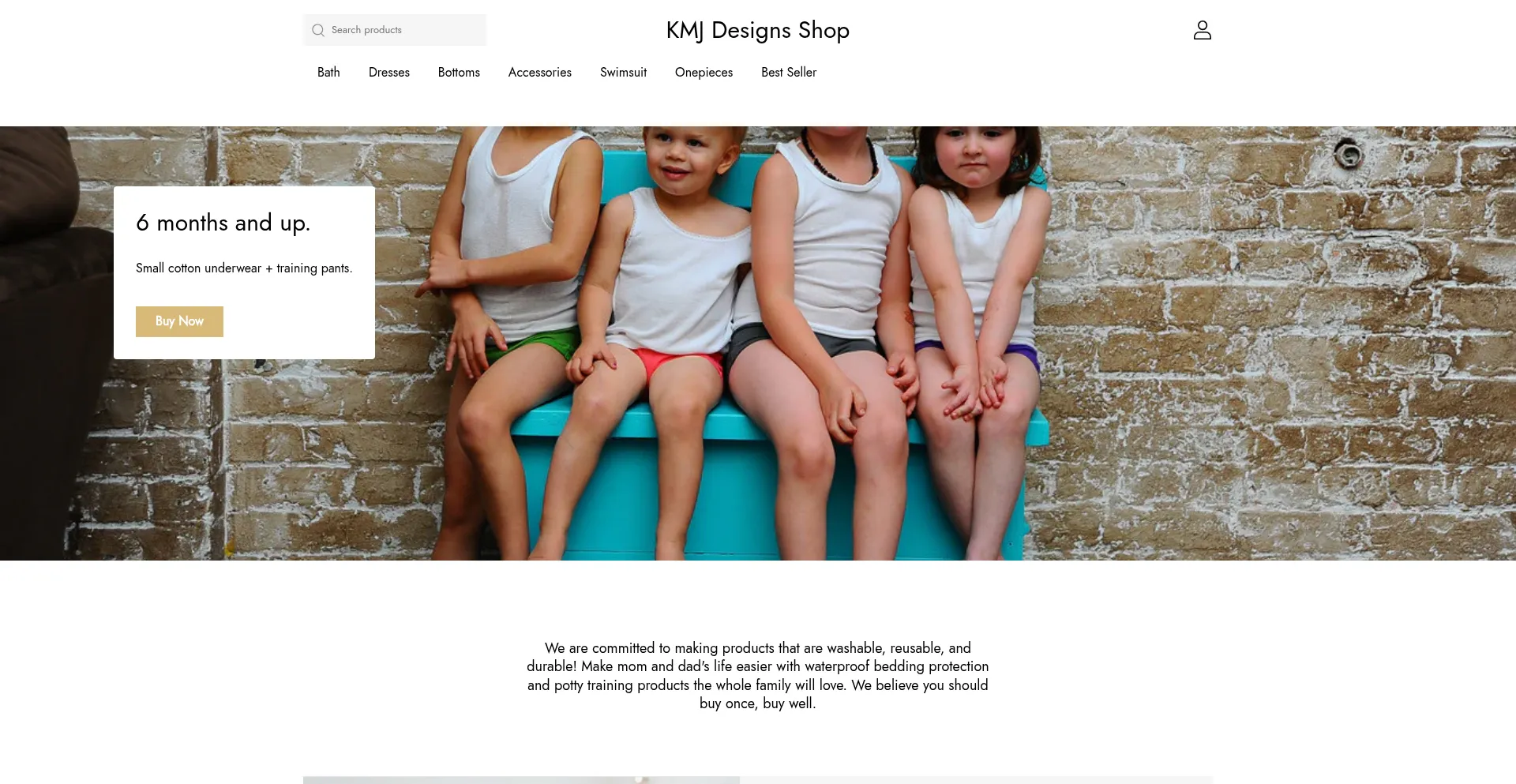 Website screenshot of Kmjdesignsshop.com