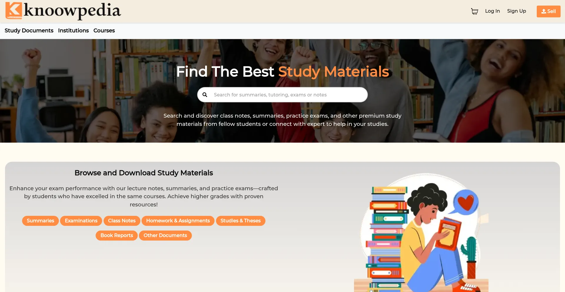 Website screenshot of Knoowpedia.com