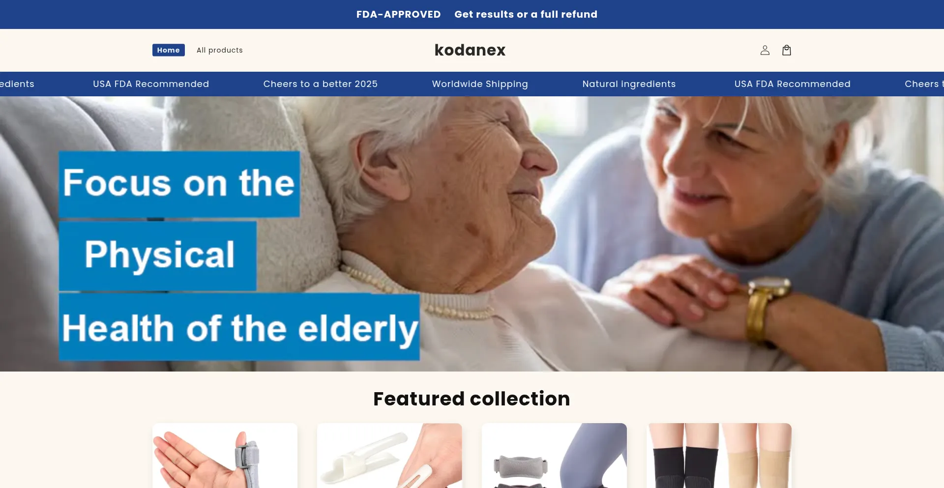 Website screenshot of Kodanex.com