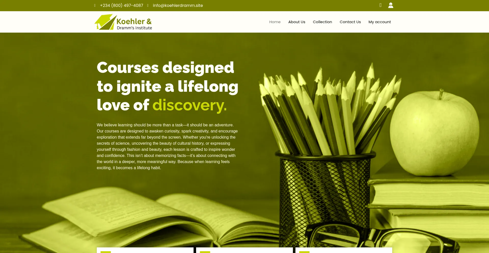 Website screenshot of Koehlerdramm.site