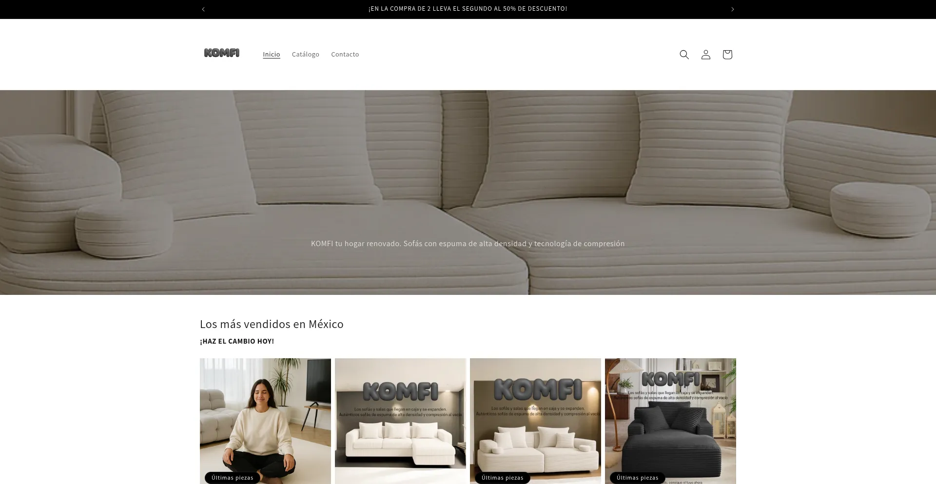 Website screenshot of Komfimx.com