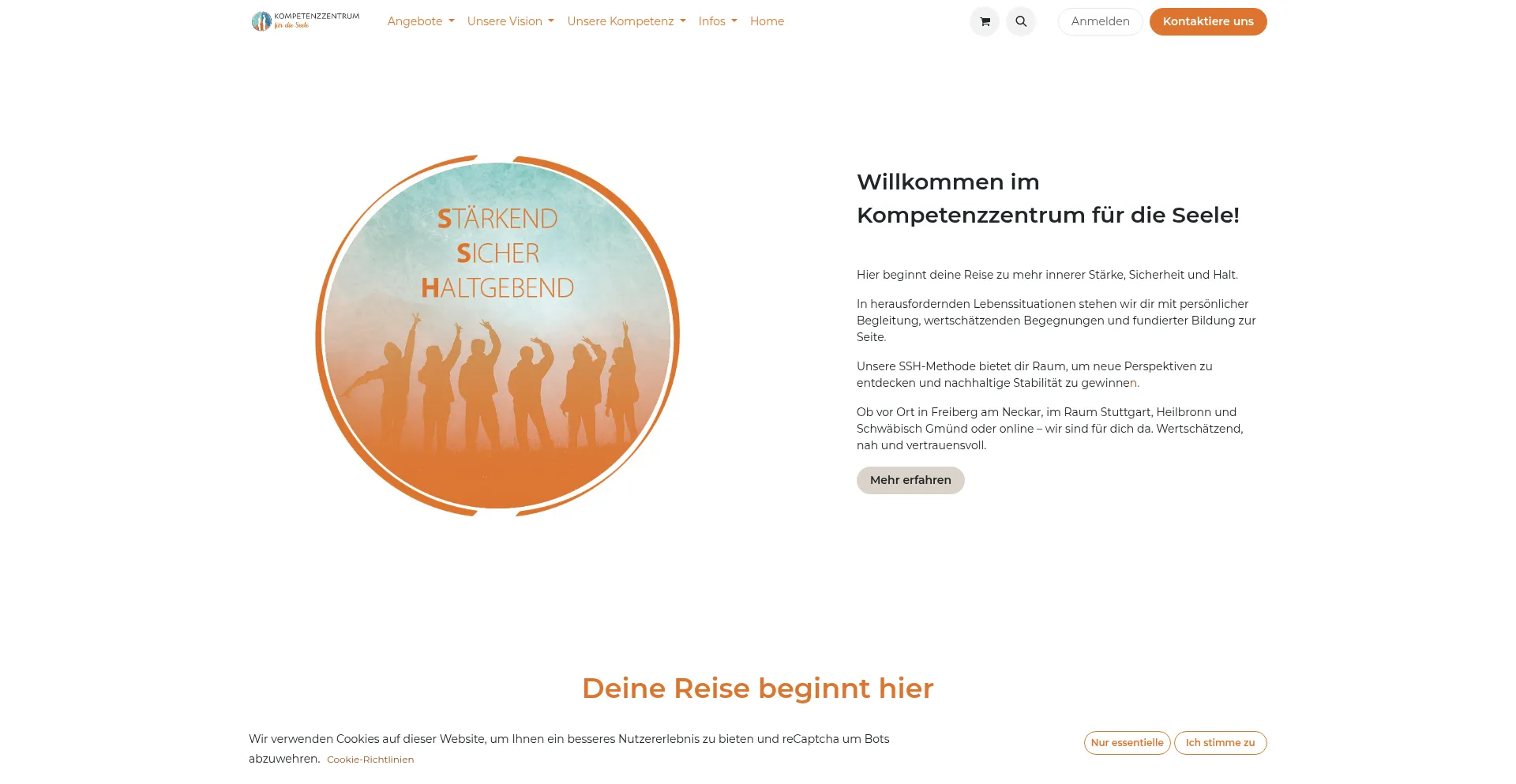 Website screenshot of Kompetenz-ssh.de