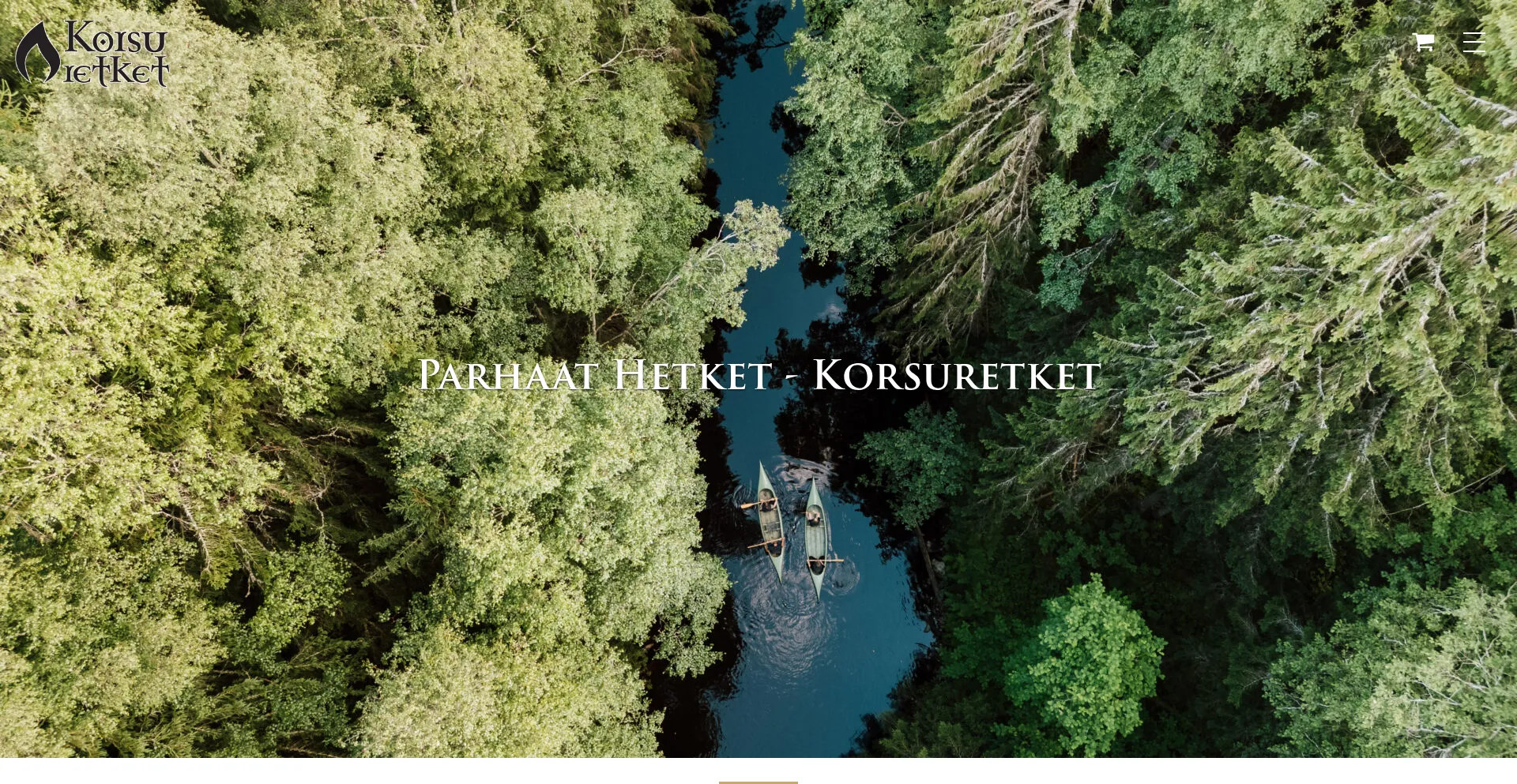 Website screenshot of Korsuretket.fi