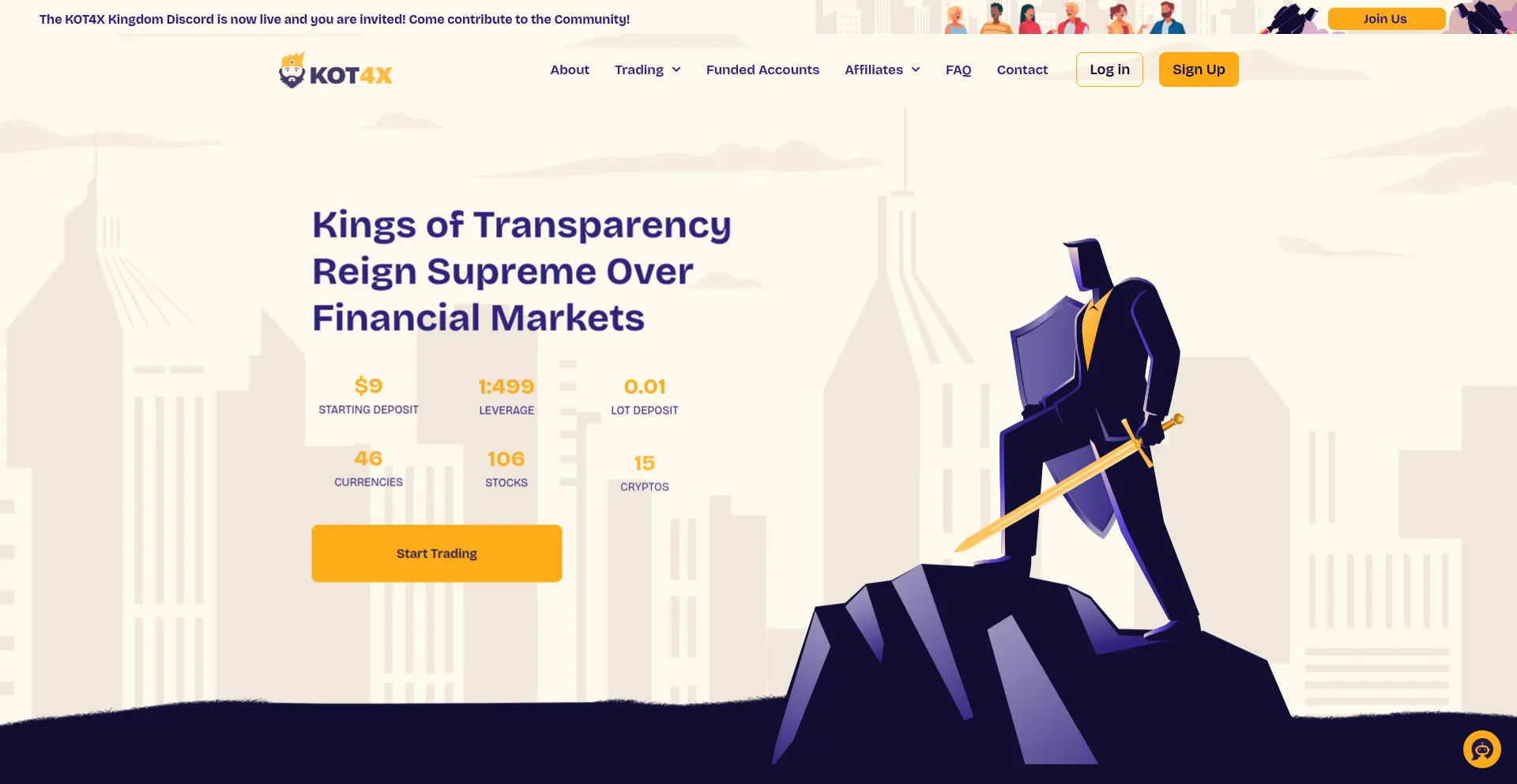 Website screenshot of Kot4x.com