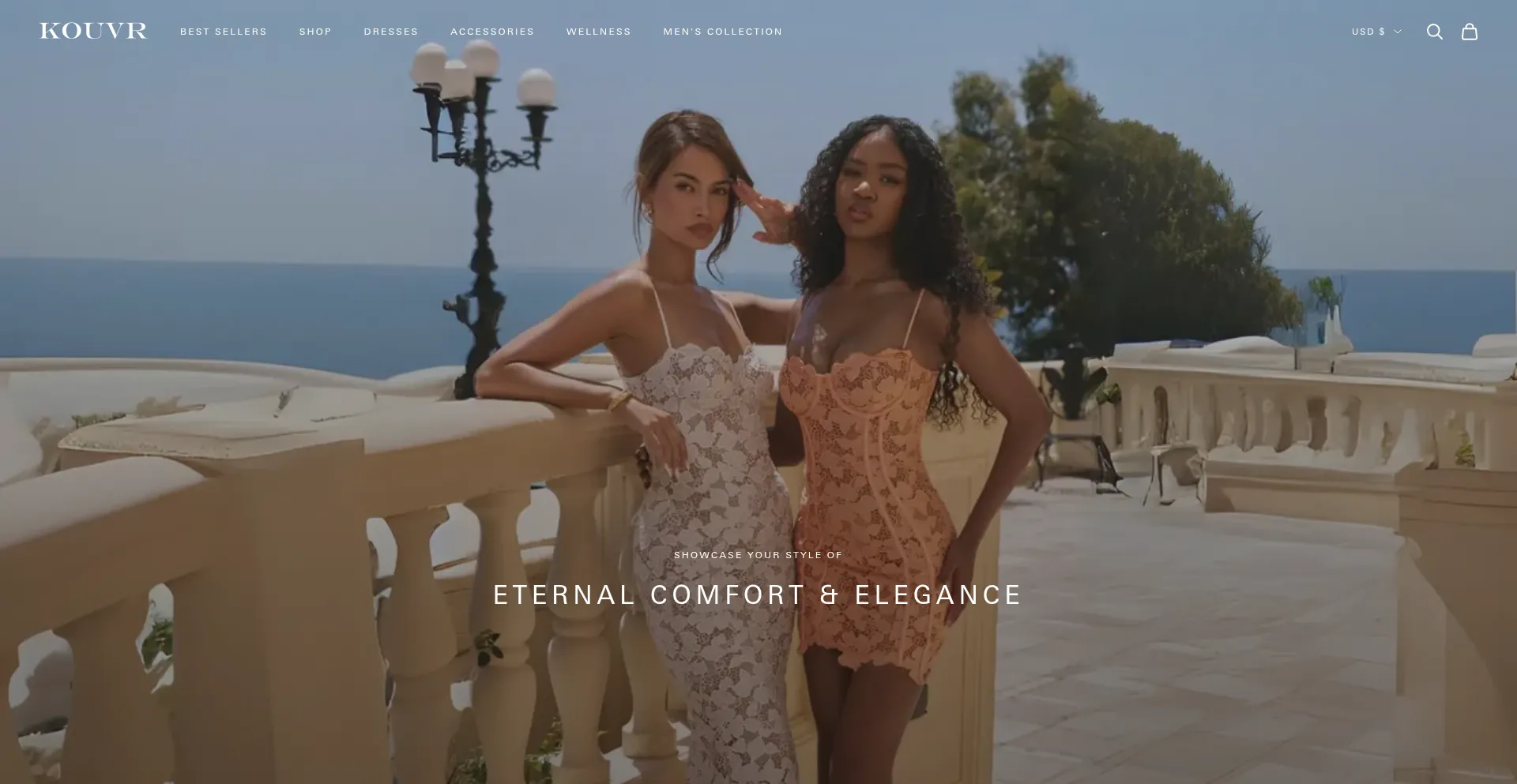 Website screenshot of Kouvrfashion.com