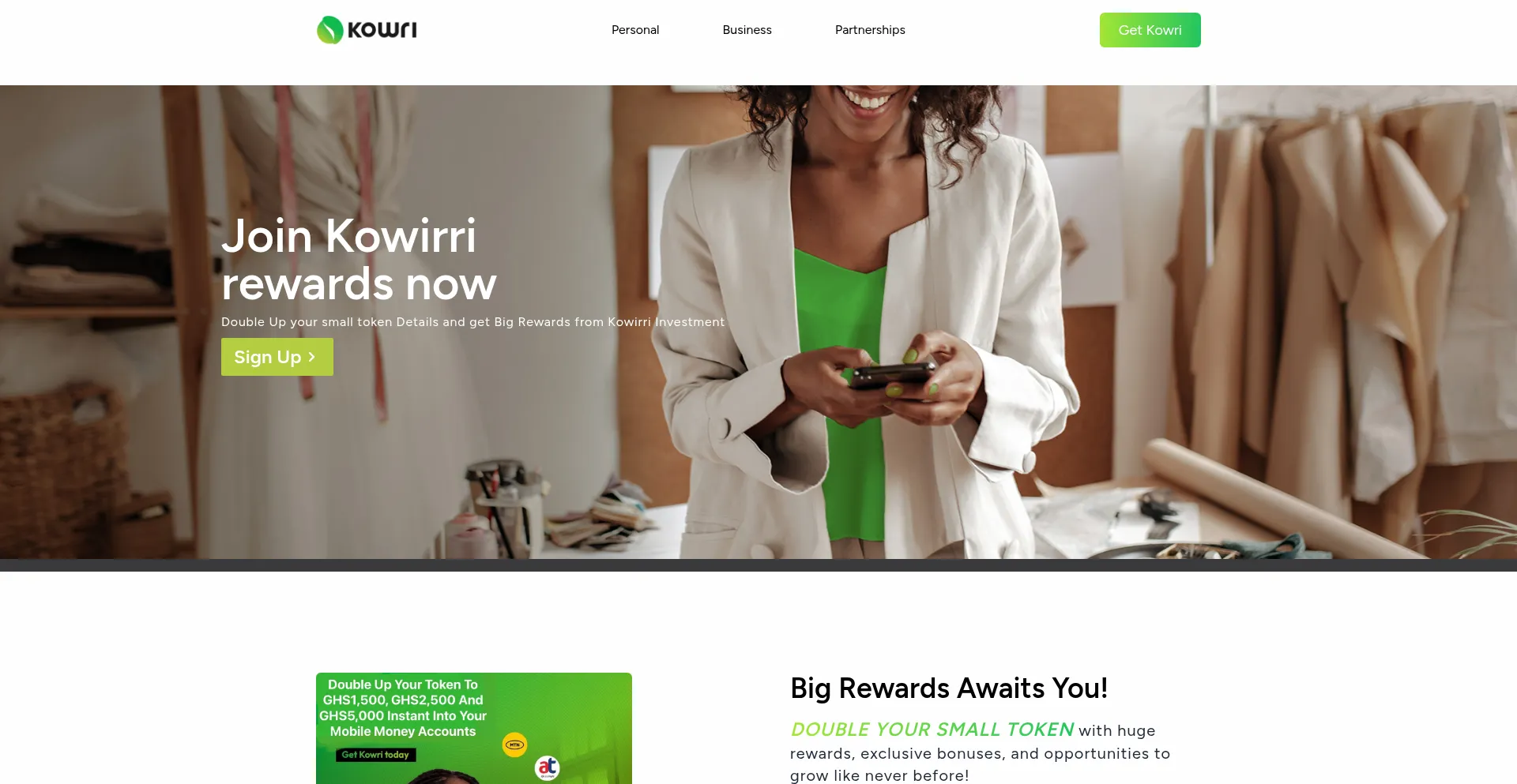 Website screenshot of Kowririr.site