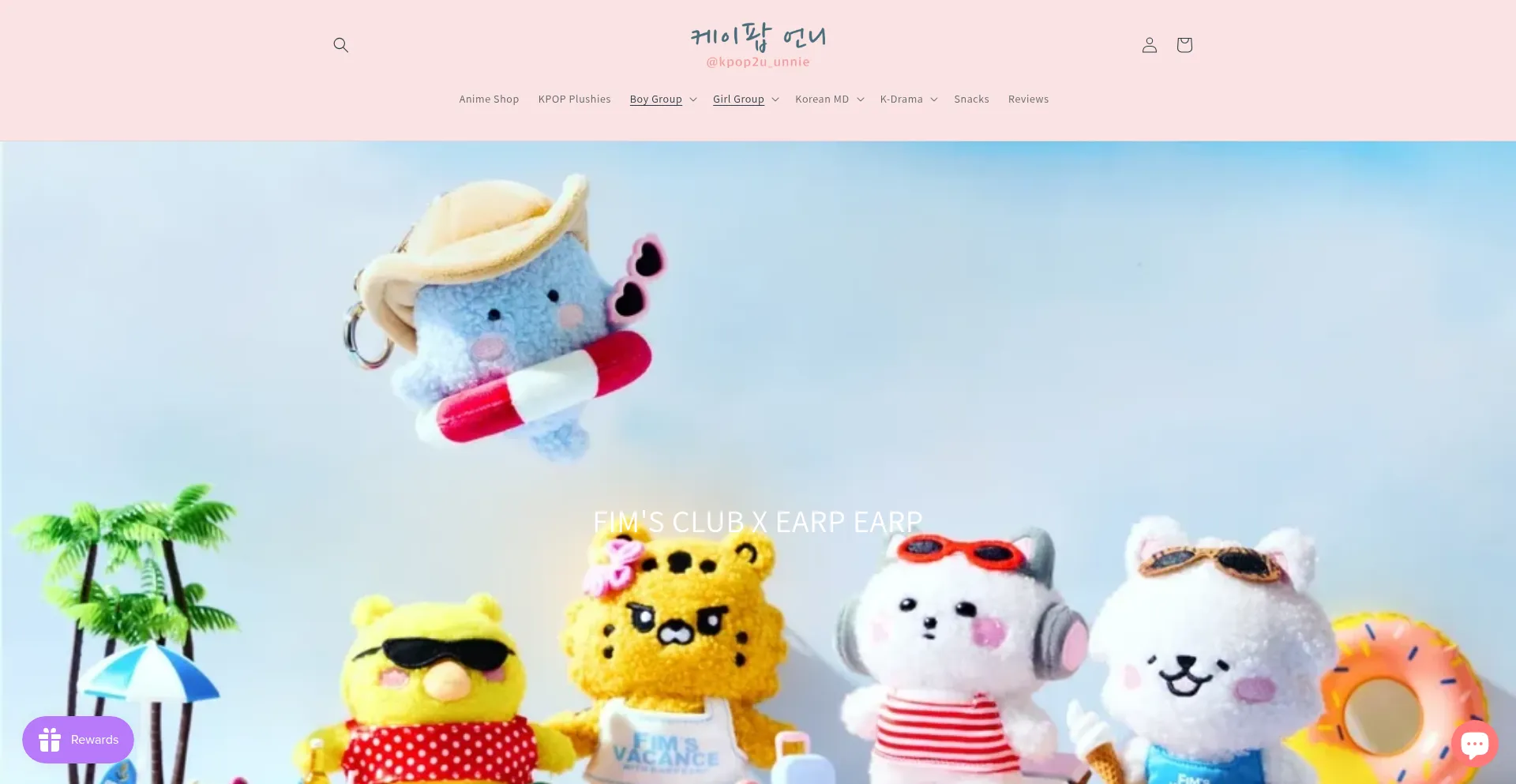 Website screenshot of Kpop2u-unnie.com