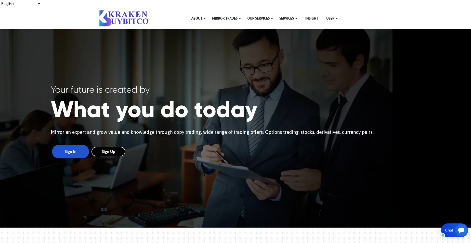 Website screenshot of Krakenbuybitco.com