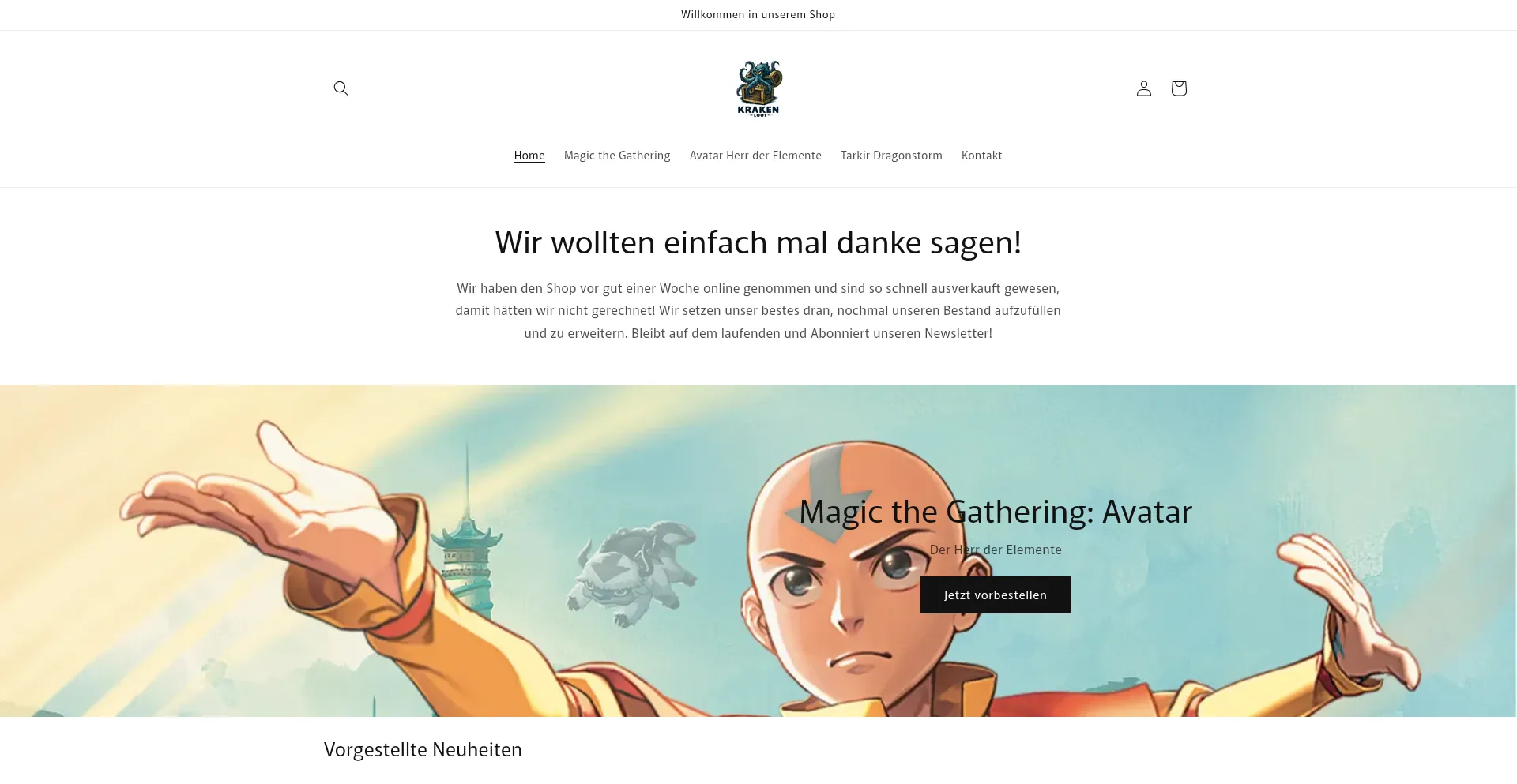 Website screenshot of Krakenloot.de
