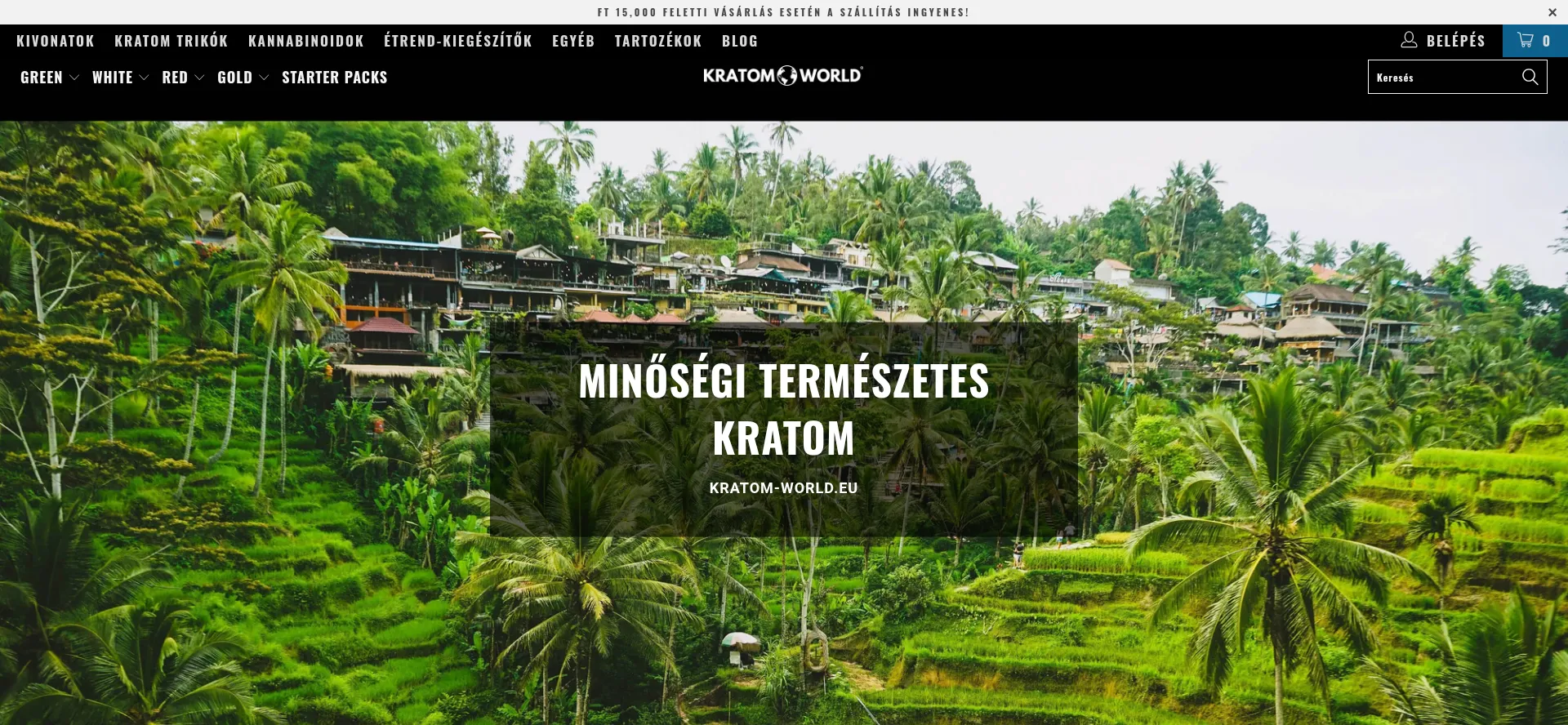 Website screenshot of Kratomworldhu.eu