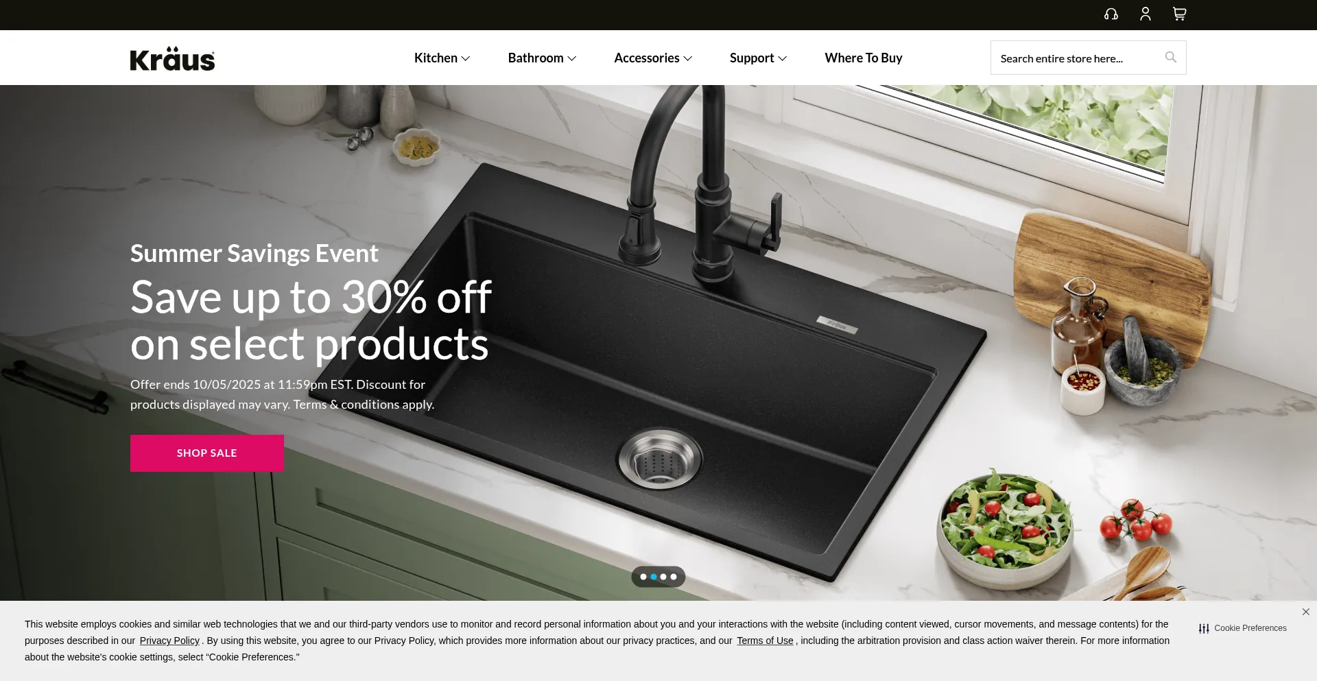 Website screenshot of Kraususa.com