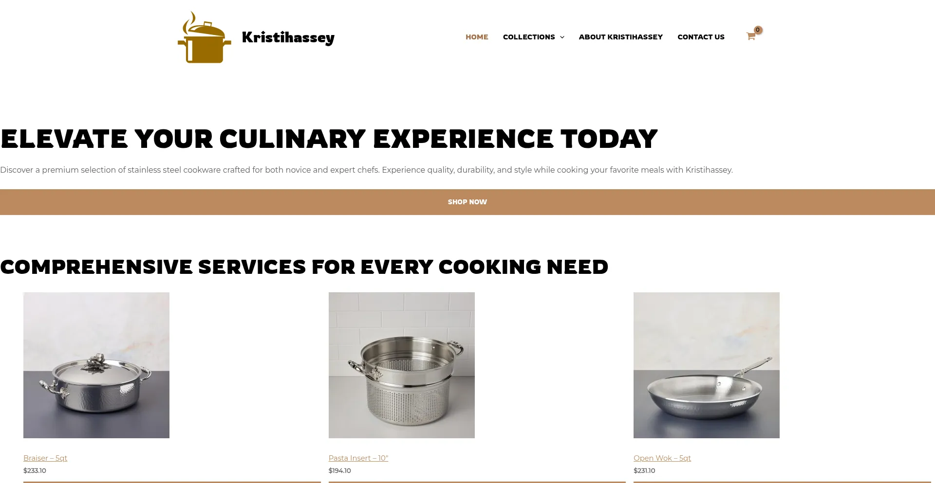 Website screenshot of Kristihassey.com