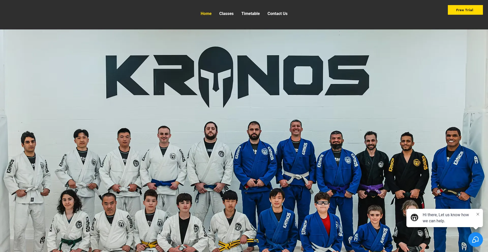 Website screenshot of Kronosbjj.com.au