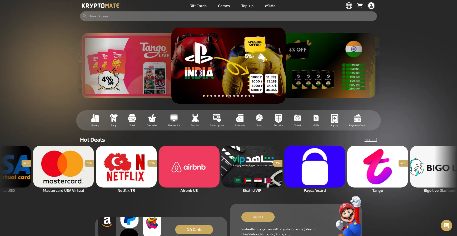 Website screenshot of Kryptomate.com