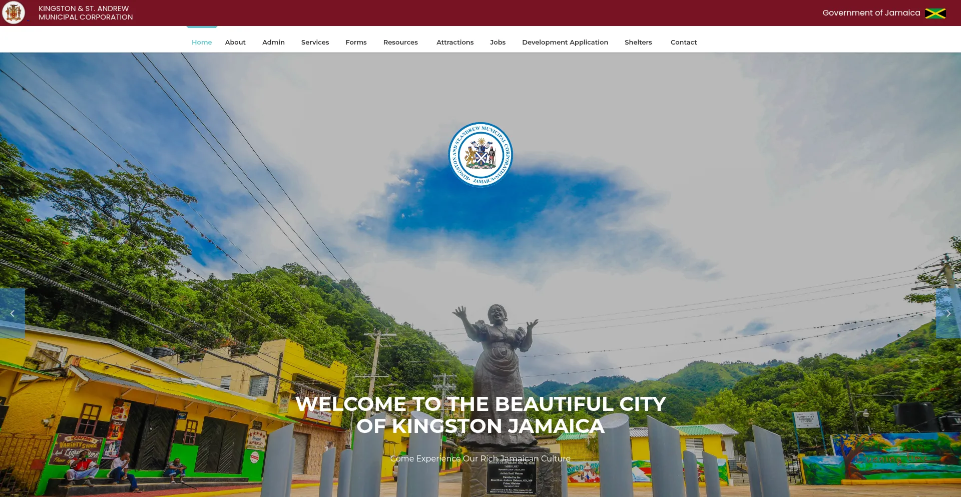 Website screenshot of Ksamc.gov.jm
