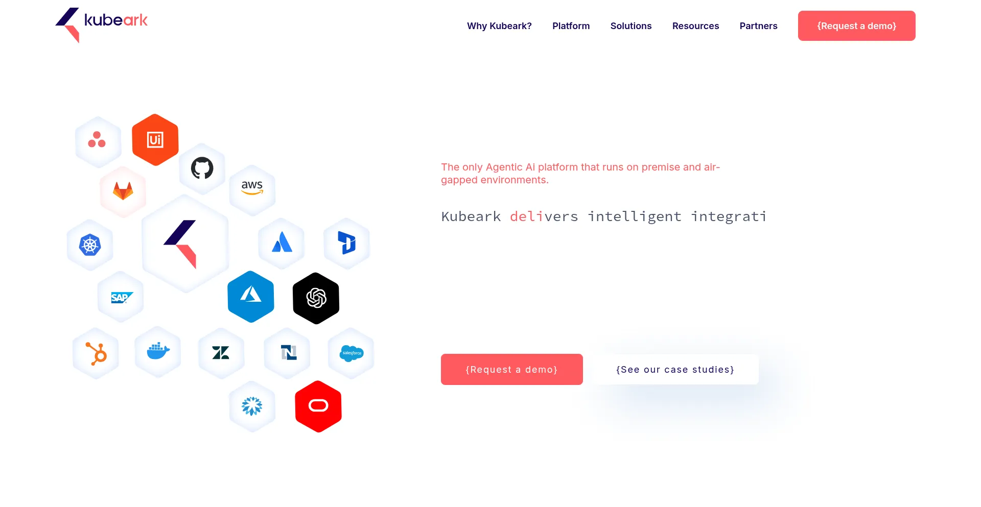Website screenshot of Kubeark.com
