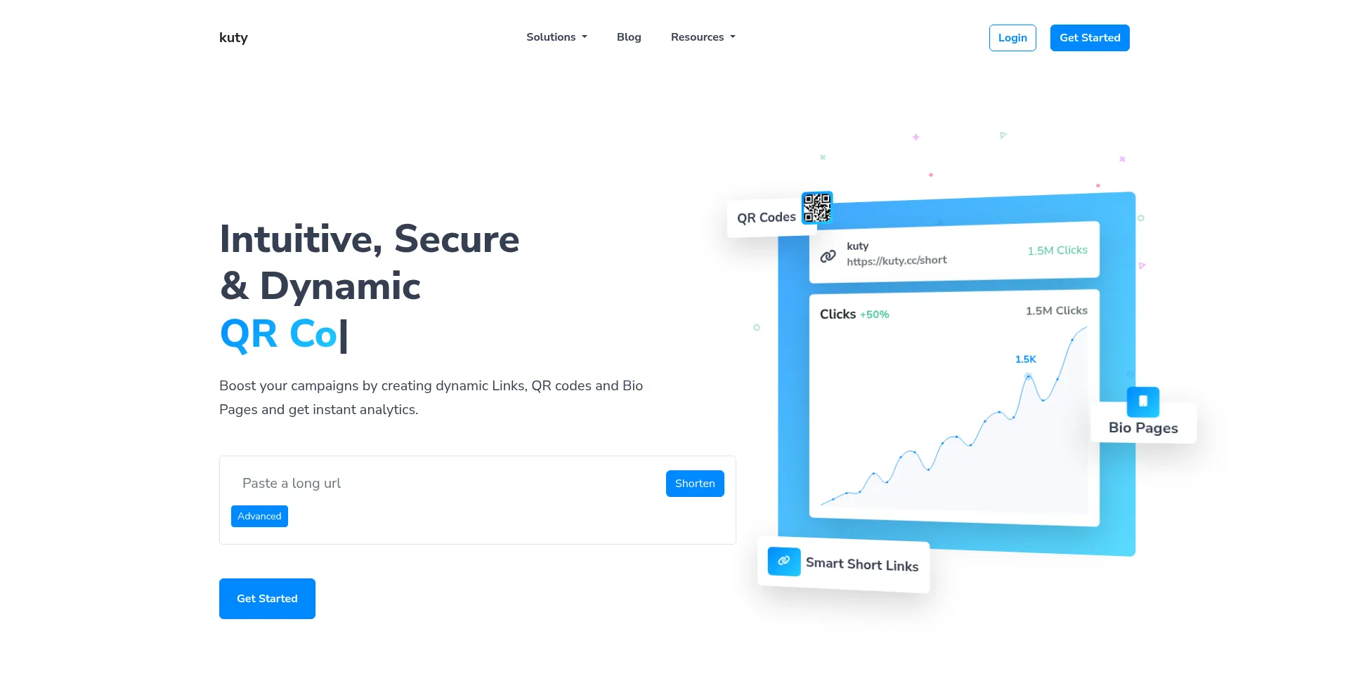 Website screenshot of Kuty.cc