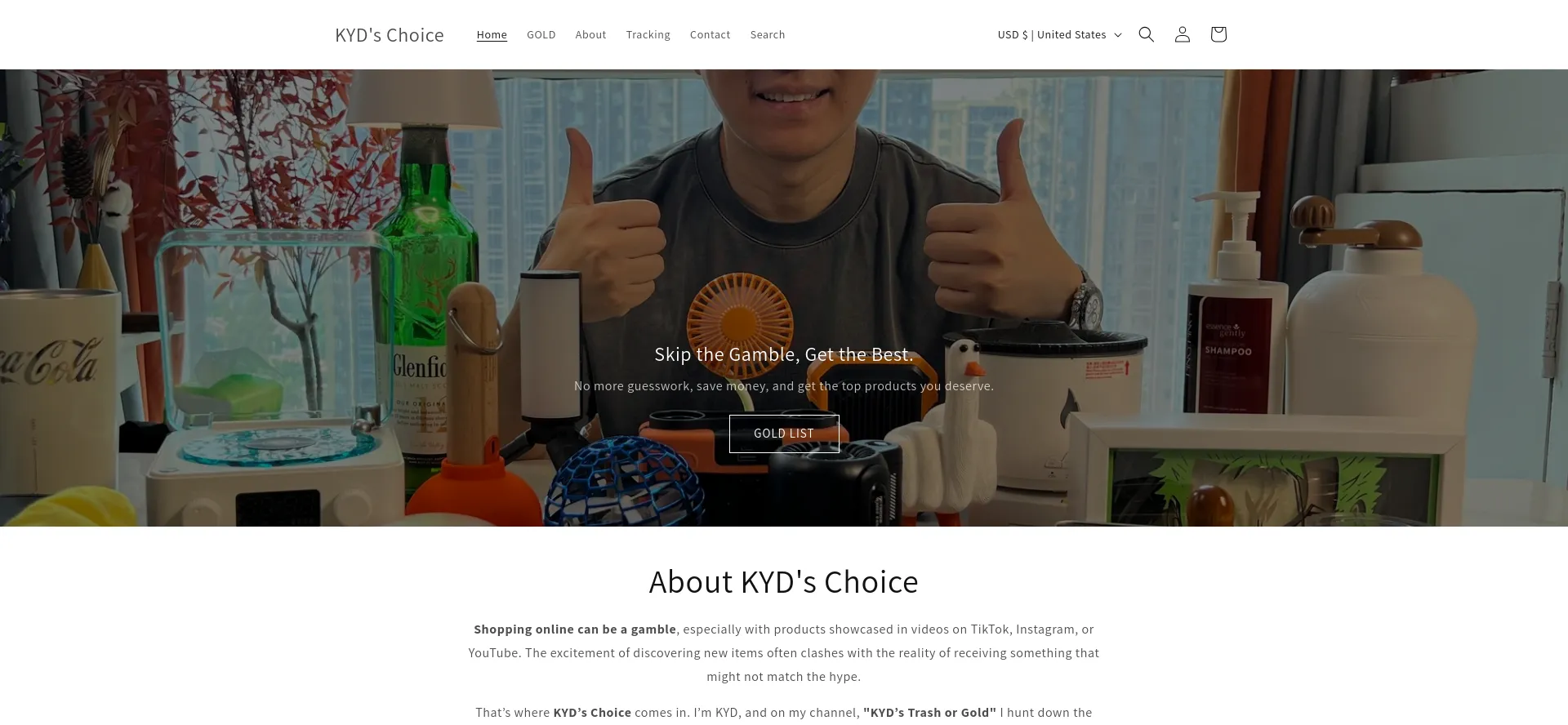 Website screenshot of Kydschoice.com