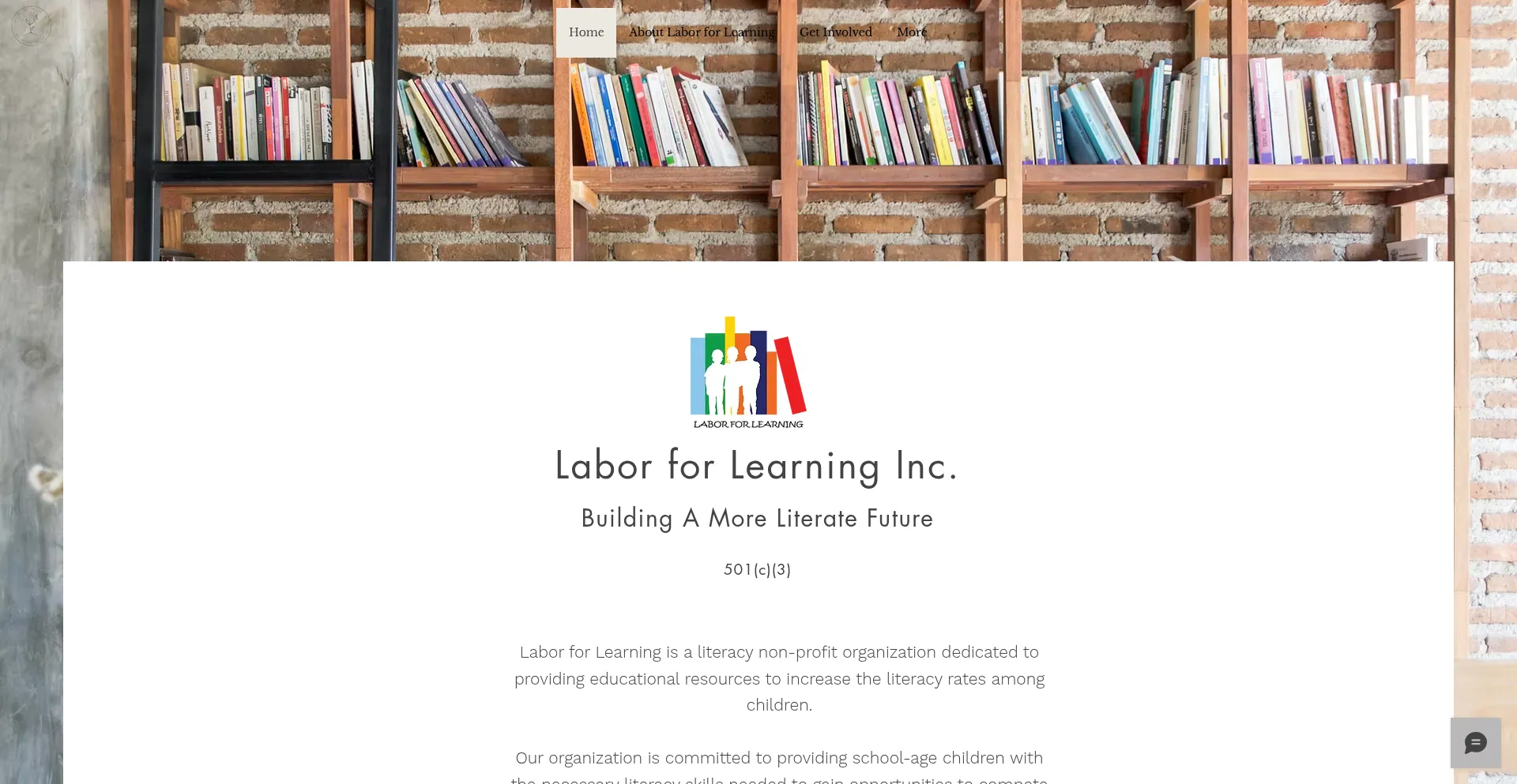 Website screenshot of Laborforlearning.org