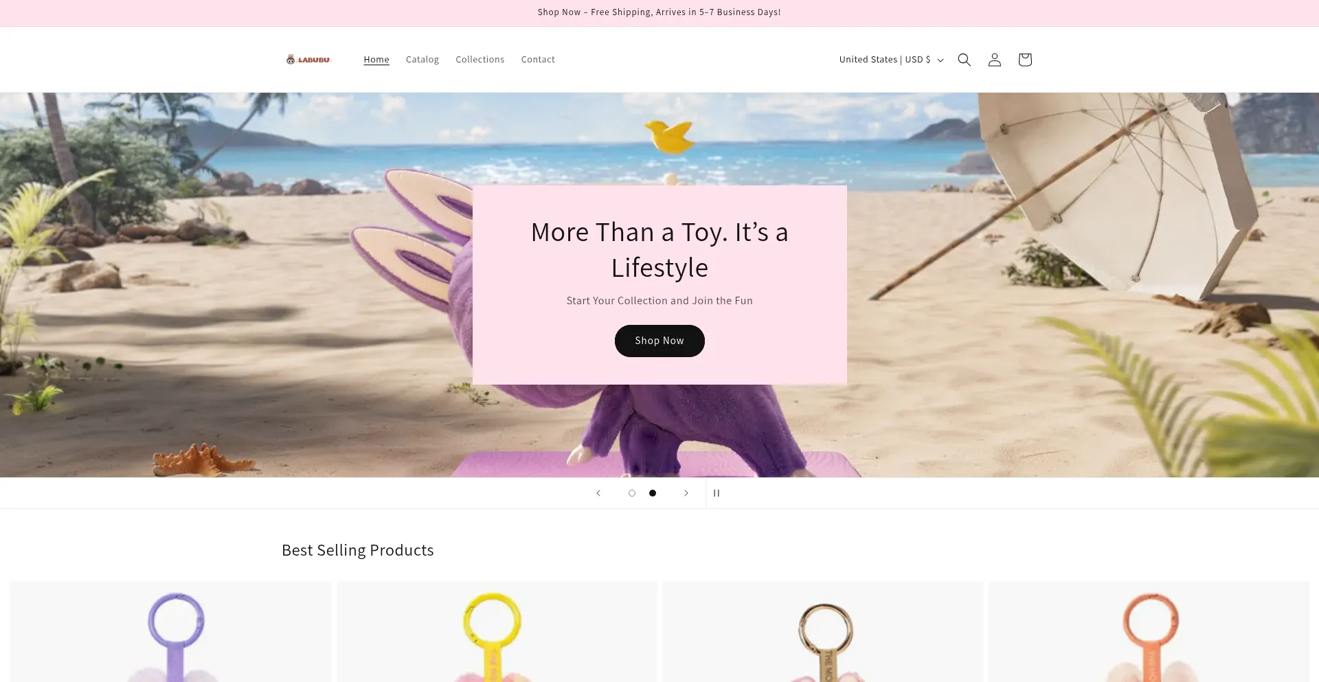 Website screenshot of Labubulove.com