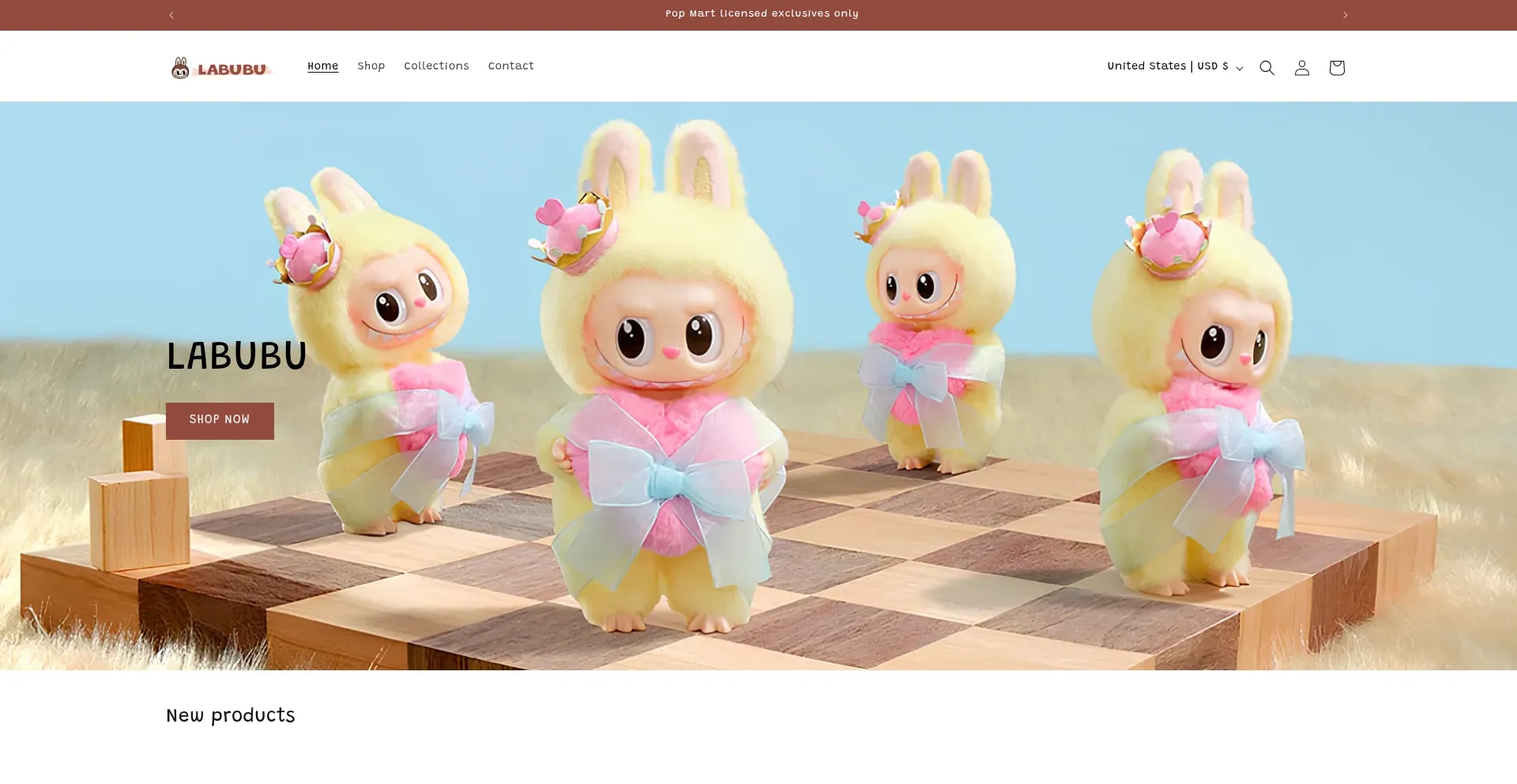 Website screenshot of Labubuonline.co