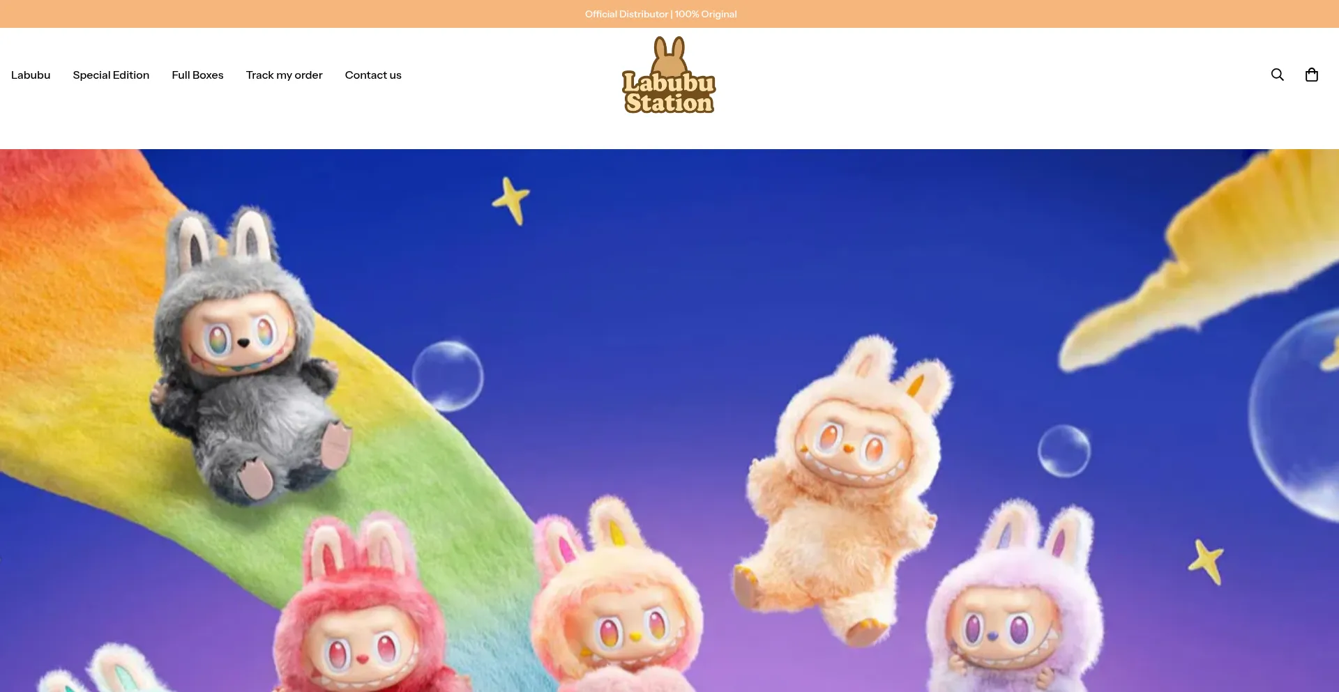 Website screenshot of Labubustation.com