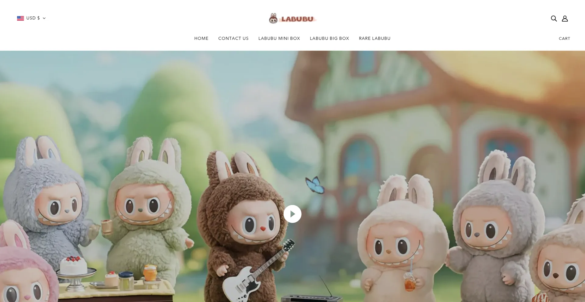 Website screenshot of Labubuverse.com