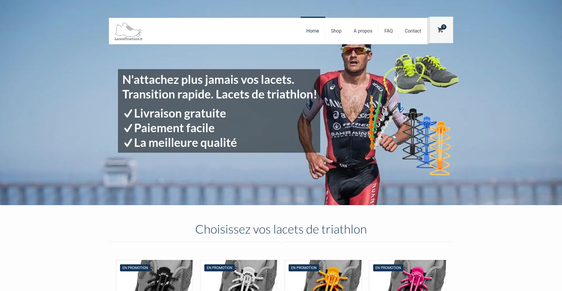 Website screenshot of Lacetstriathlon.fr