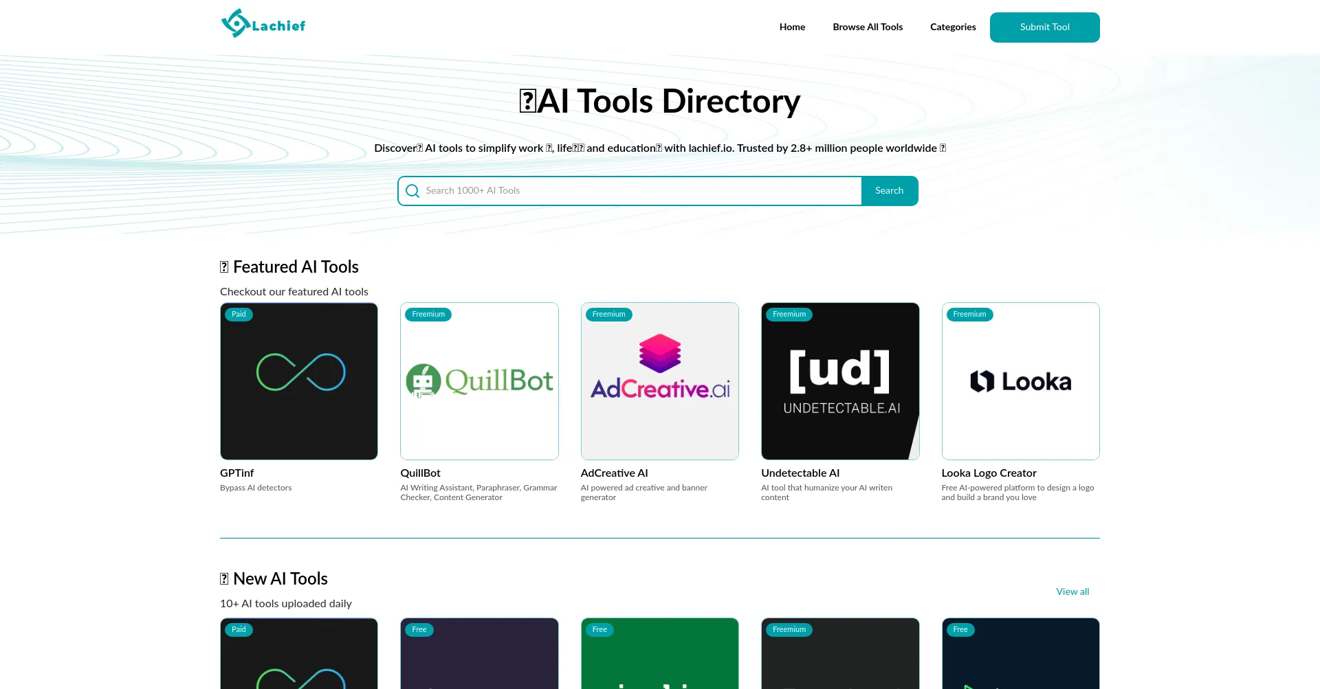 Website screenshot of Lachief.io