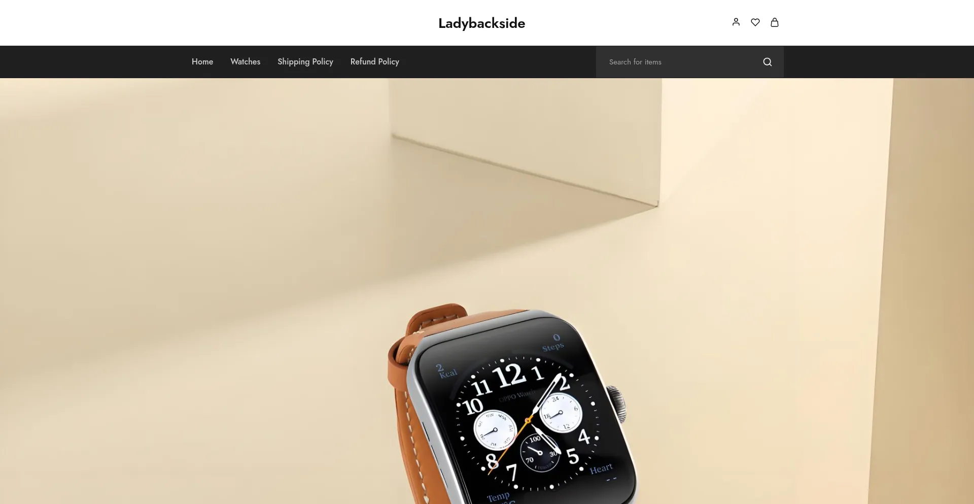 Website screenshot of Ladybackside.shop