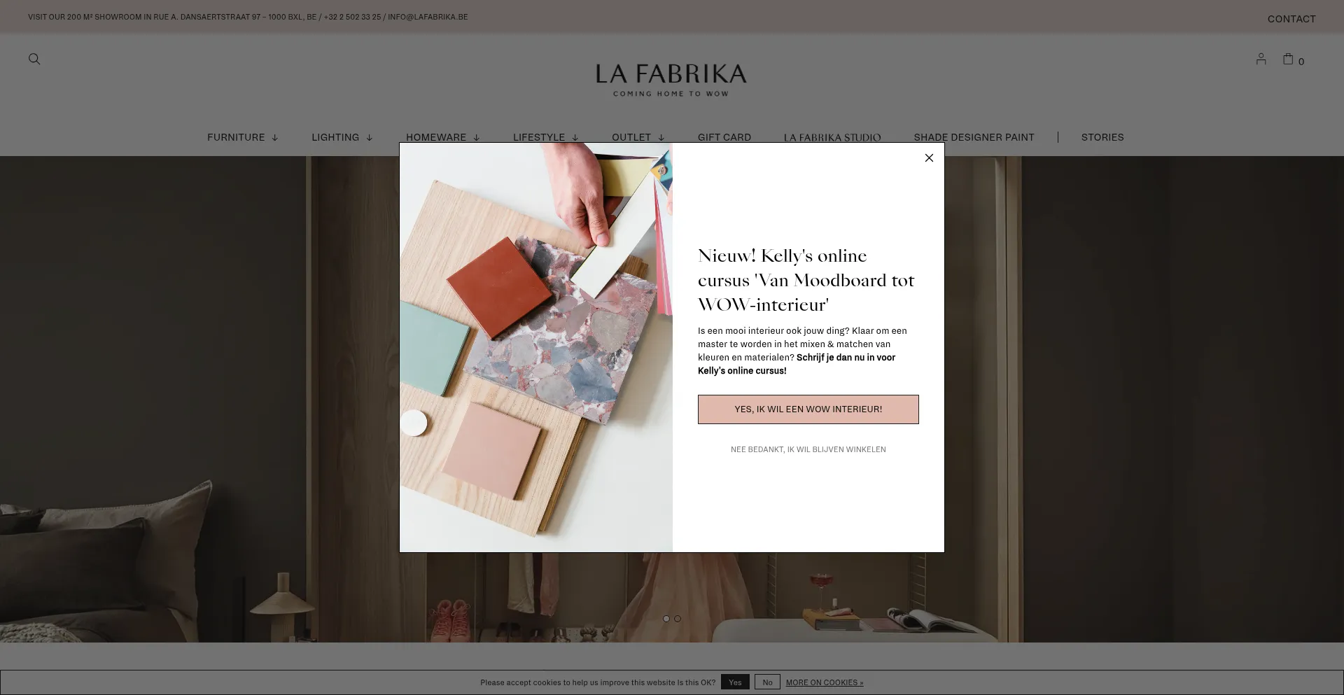 Website screenshot of Lafabrika.be