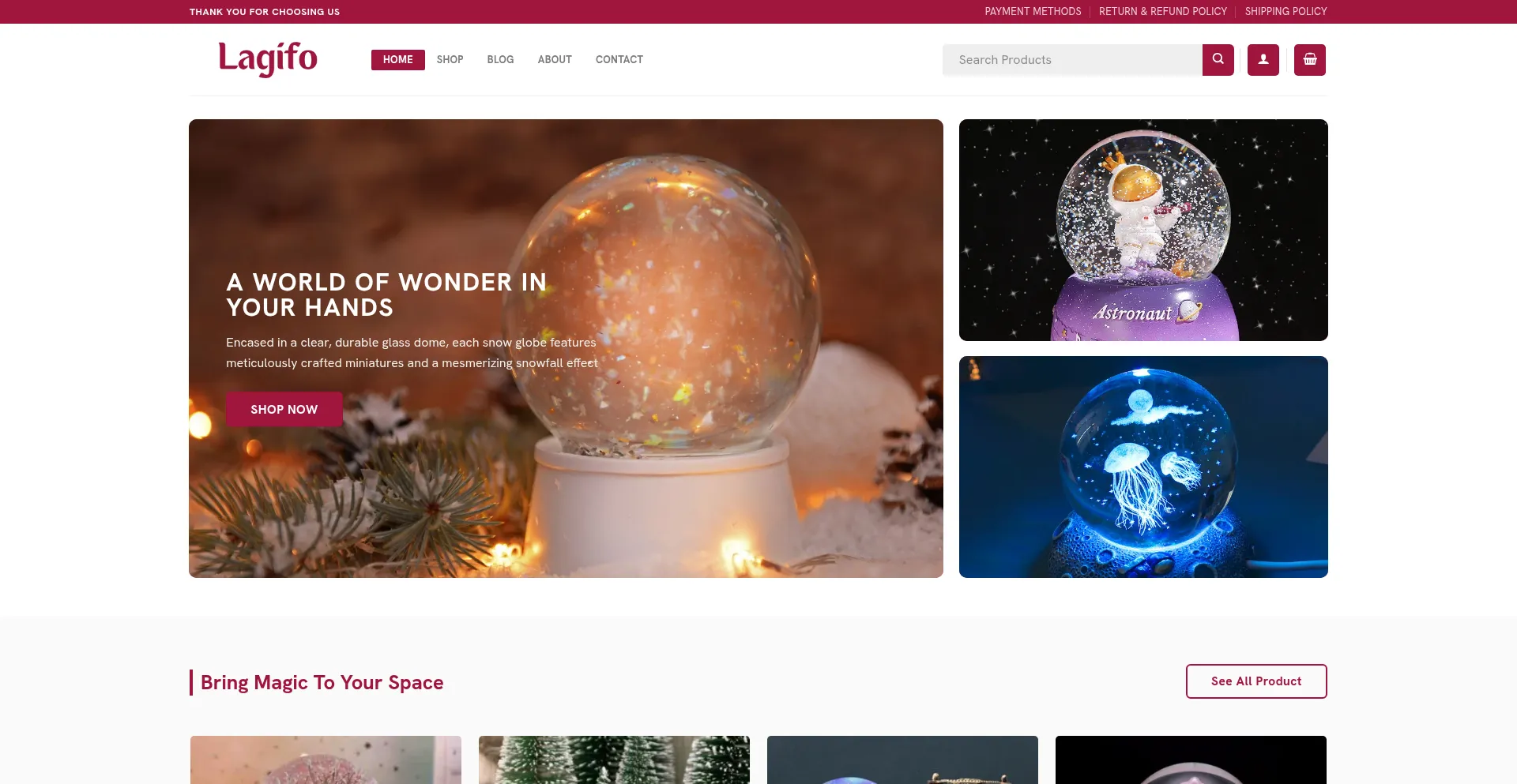 Website screenshot of Lagifo.com