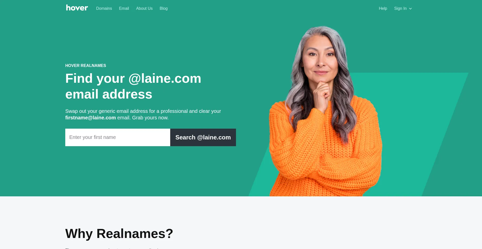 Website screenshot of Laine.com