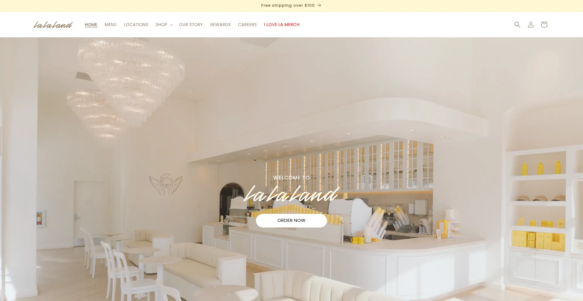 Website screenshot of Lalalandkindcafe.com