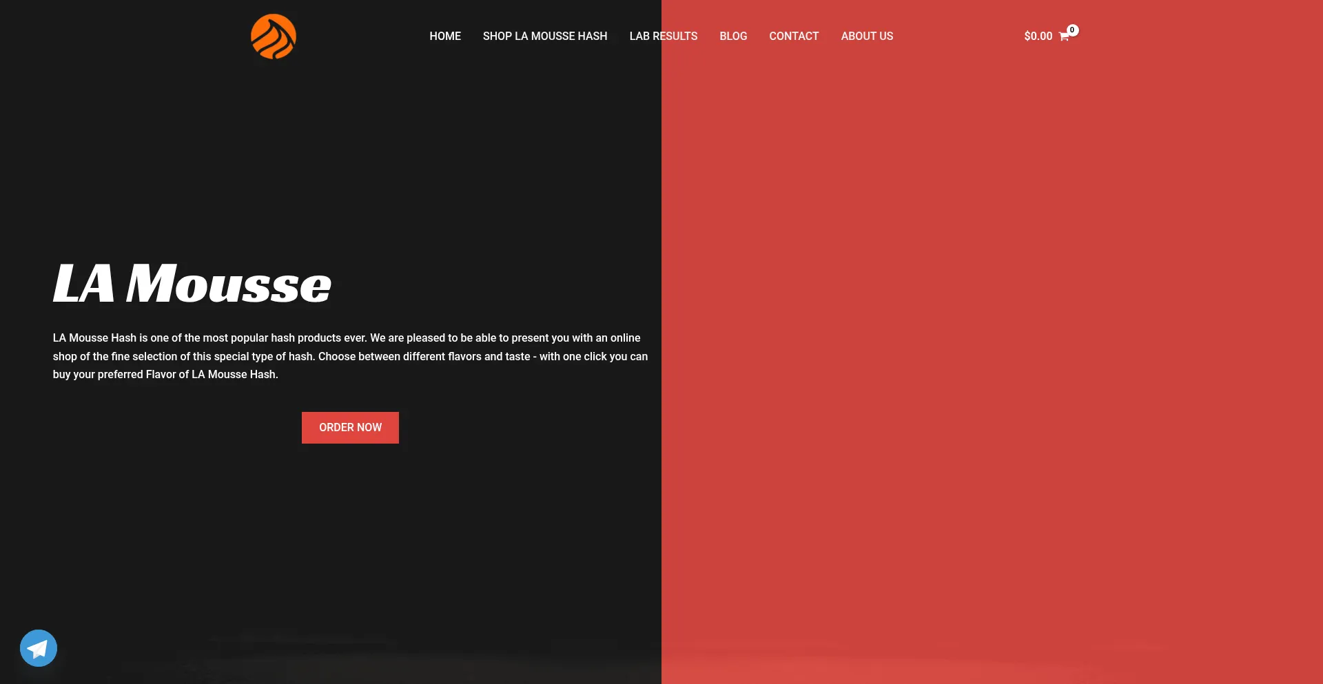 Website screenshot of Lamoussehash.com