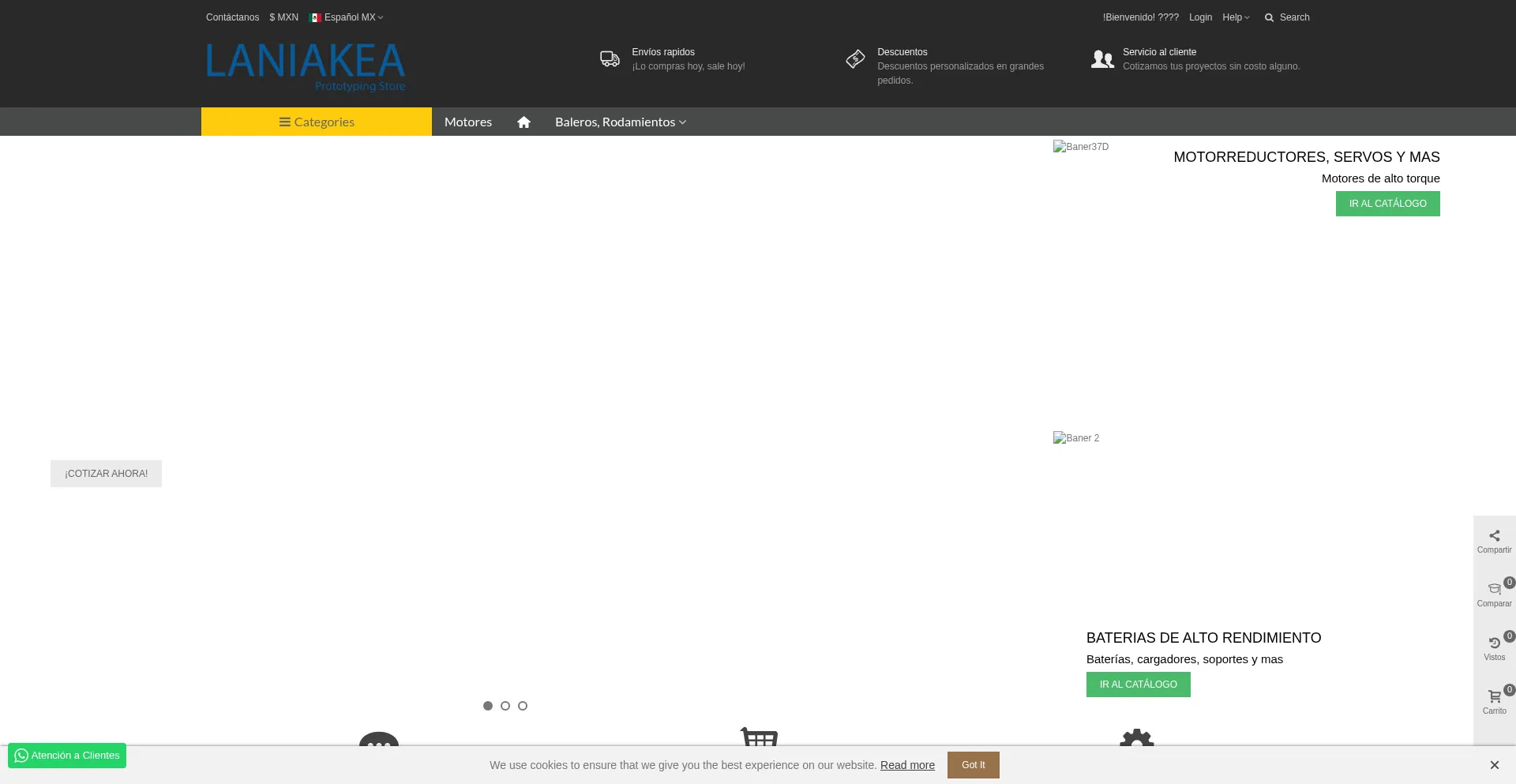 Website screenshot of Laniakea.mx