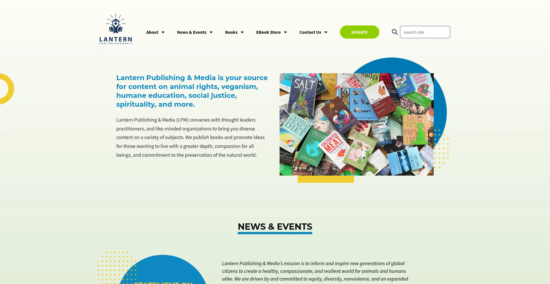 Website screenshot of Lanternpm.org