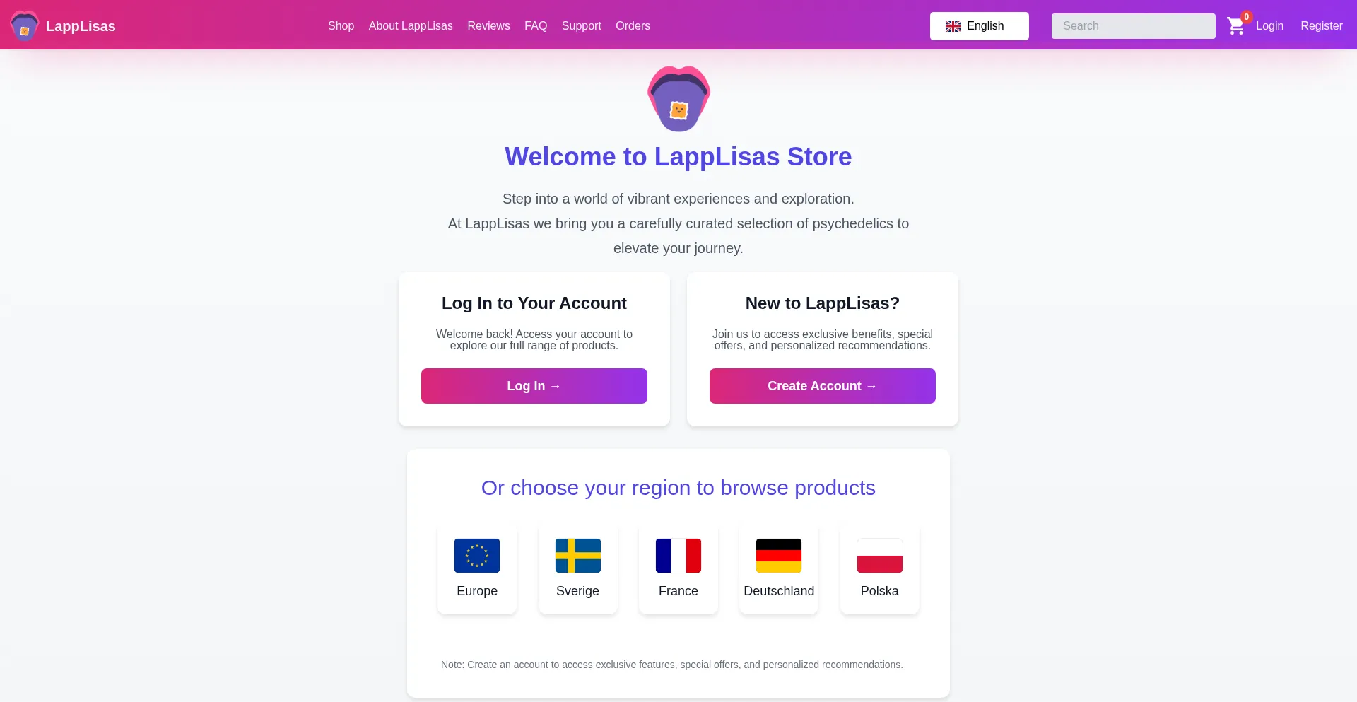 Website screenshot of Lapplisas.club