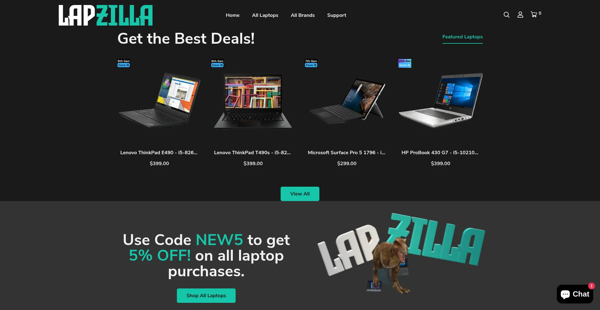 Website screenshot of Lapzilla.com.au