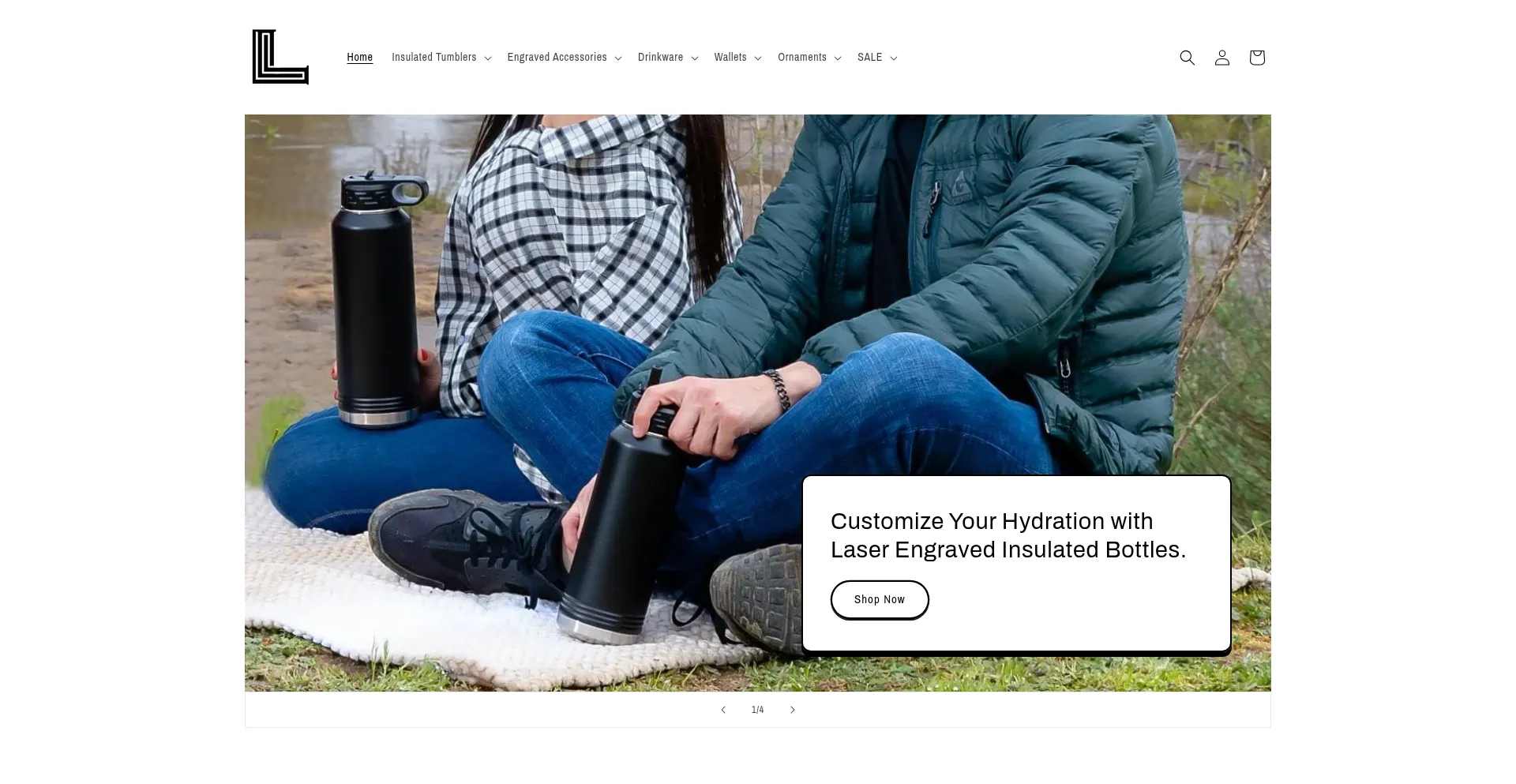 Website screenshot of Lasergram.com