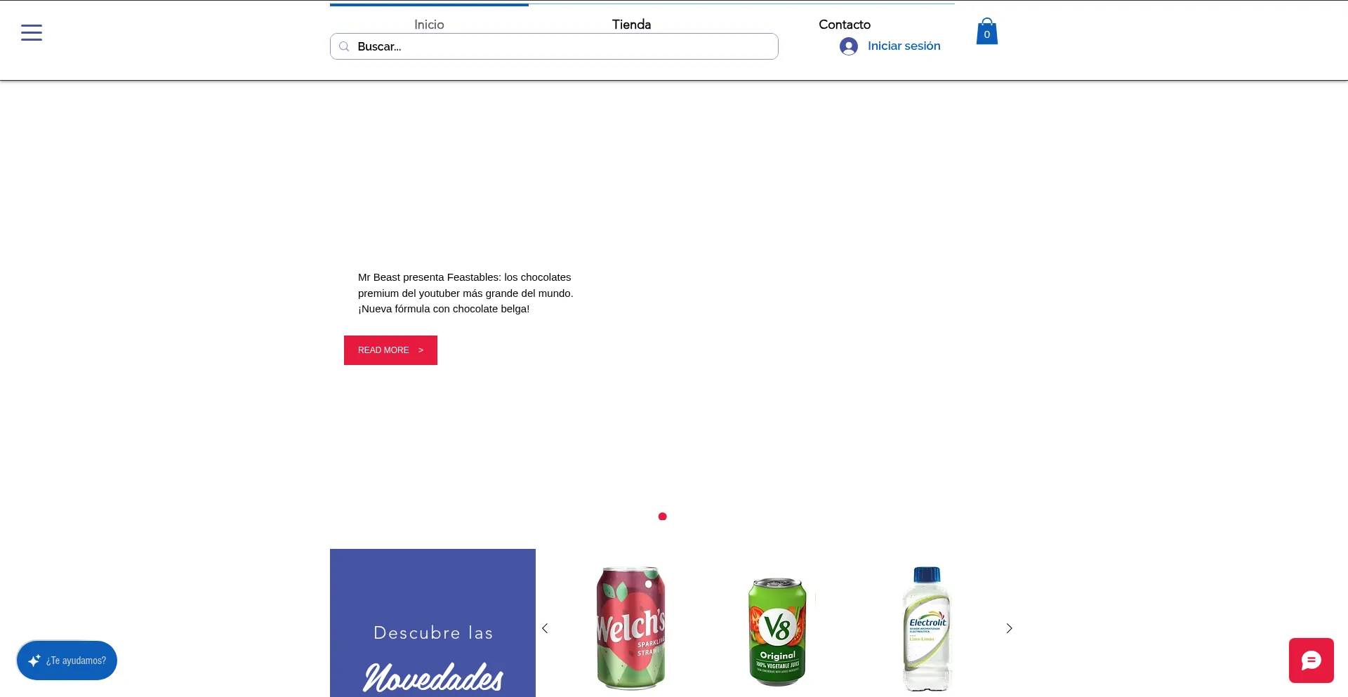 Website screenshot of Latiendaamericana.com