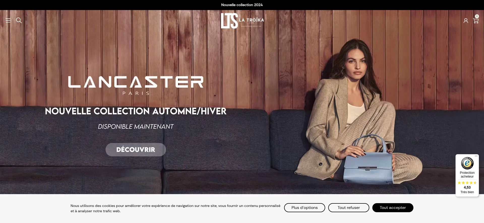 Website screenshot of Latroikastore.com